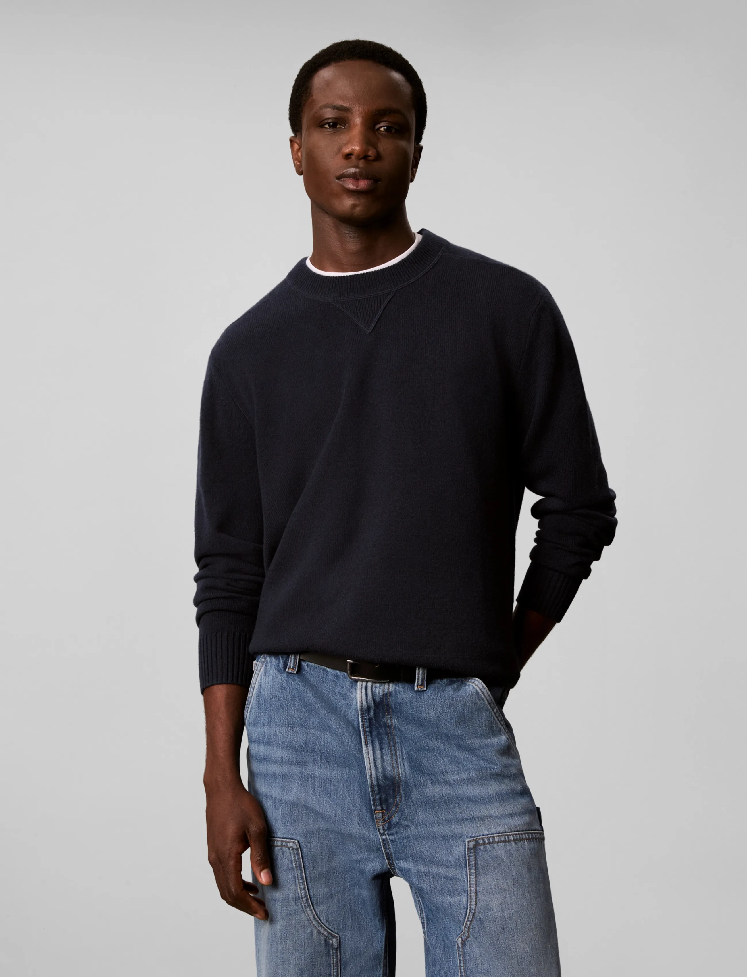 Calvin Klein Jeans - LS JEANS MERINO CRWNK 7GG - round necks - dark sapphire - 3