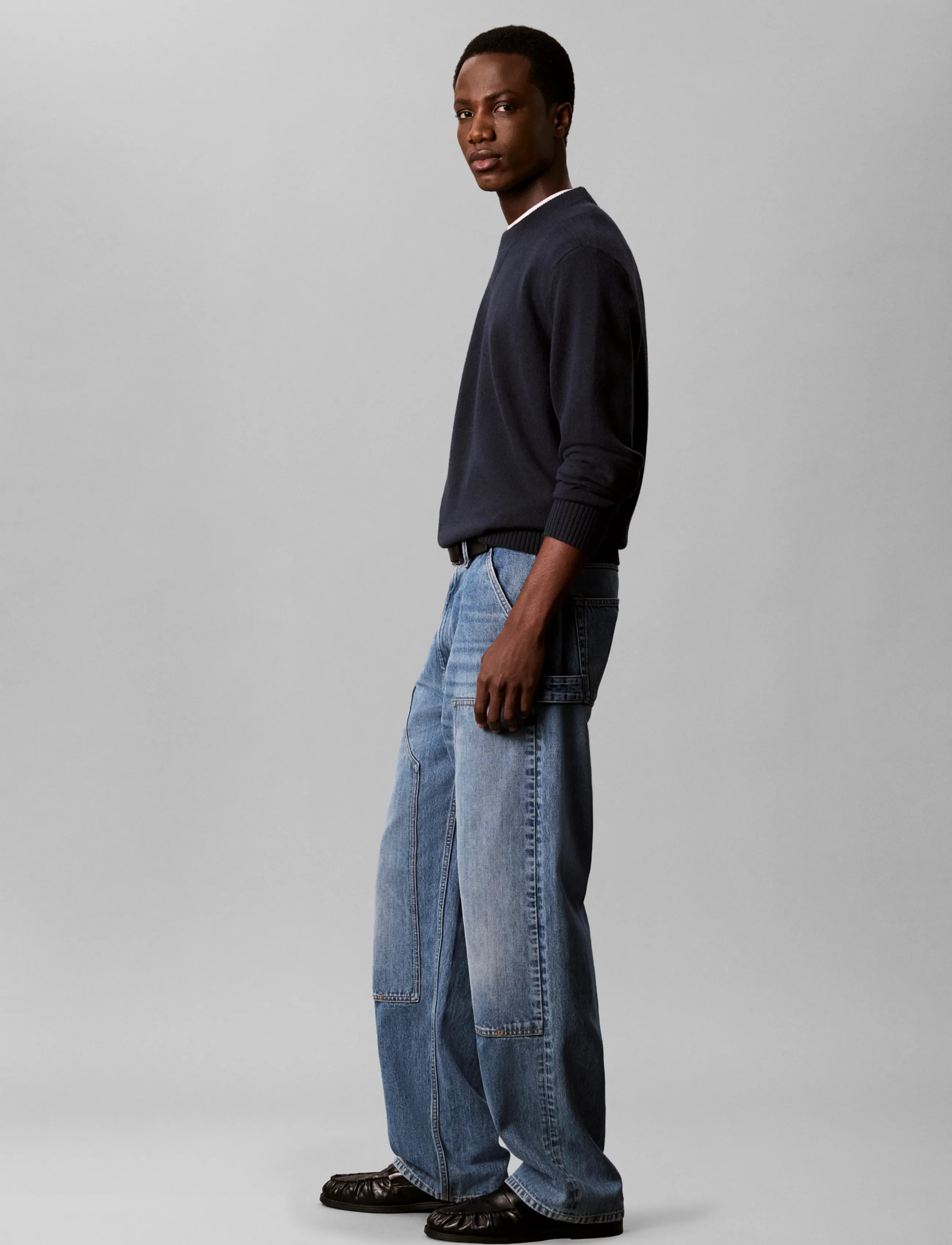 Calvin Klein Jeans LS JEANS MERINO CRWNK 7GG - Fars dag - DARK SAPPHIRE / navy