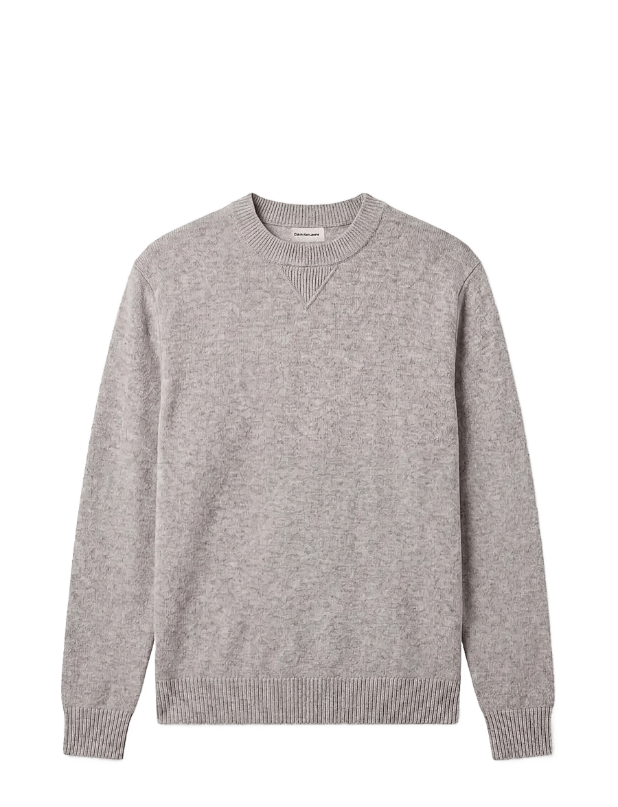 Calvin Klein Jeans - LS JEANS MERINO CRWNK 7GG - round necks - grey heather - 1