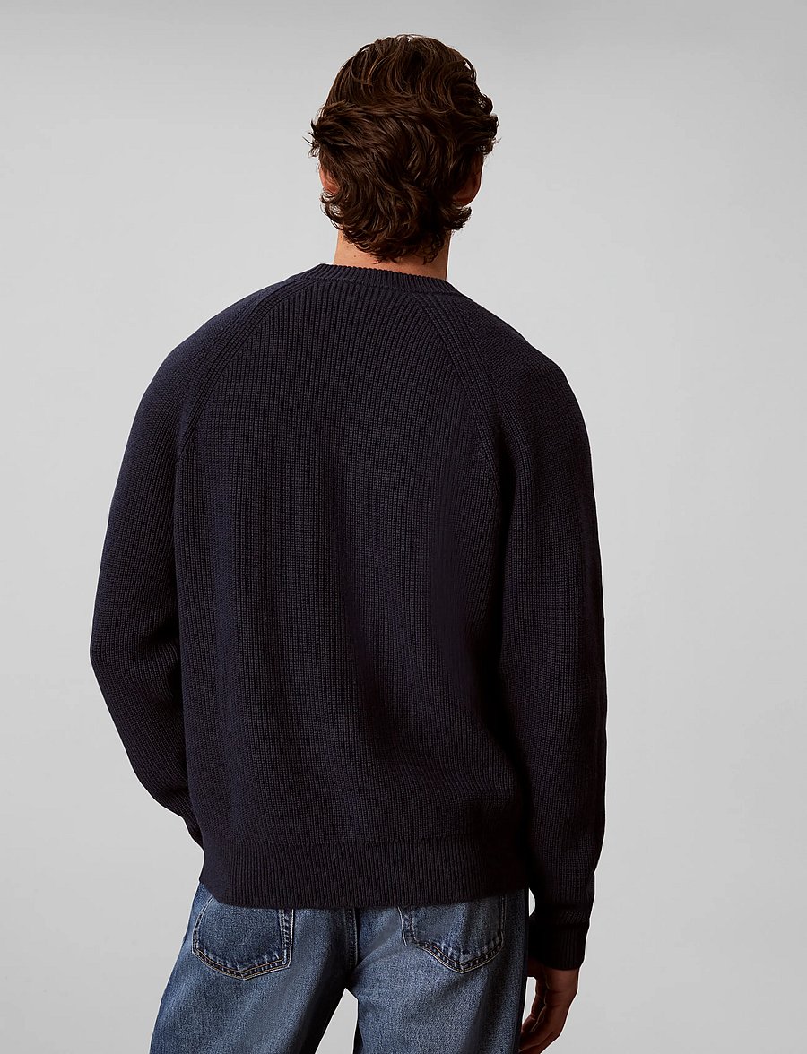 Calvin Klein Jeans - LS WOOL BLEND RAGLAN CREWNK 7GG - dark sapphire - 2