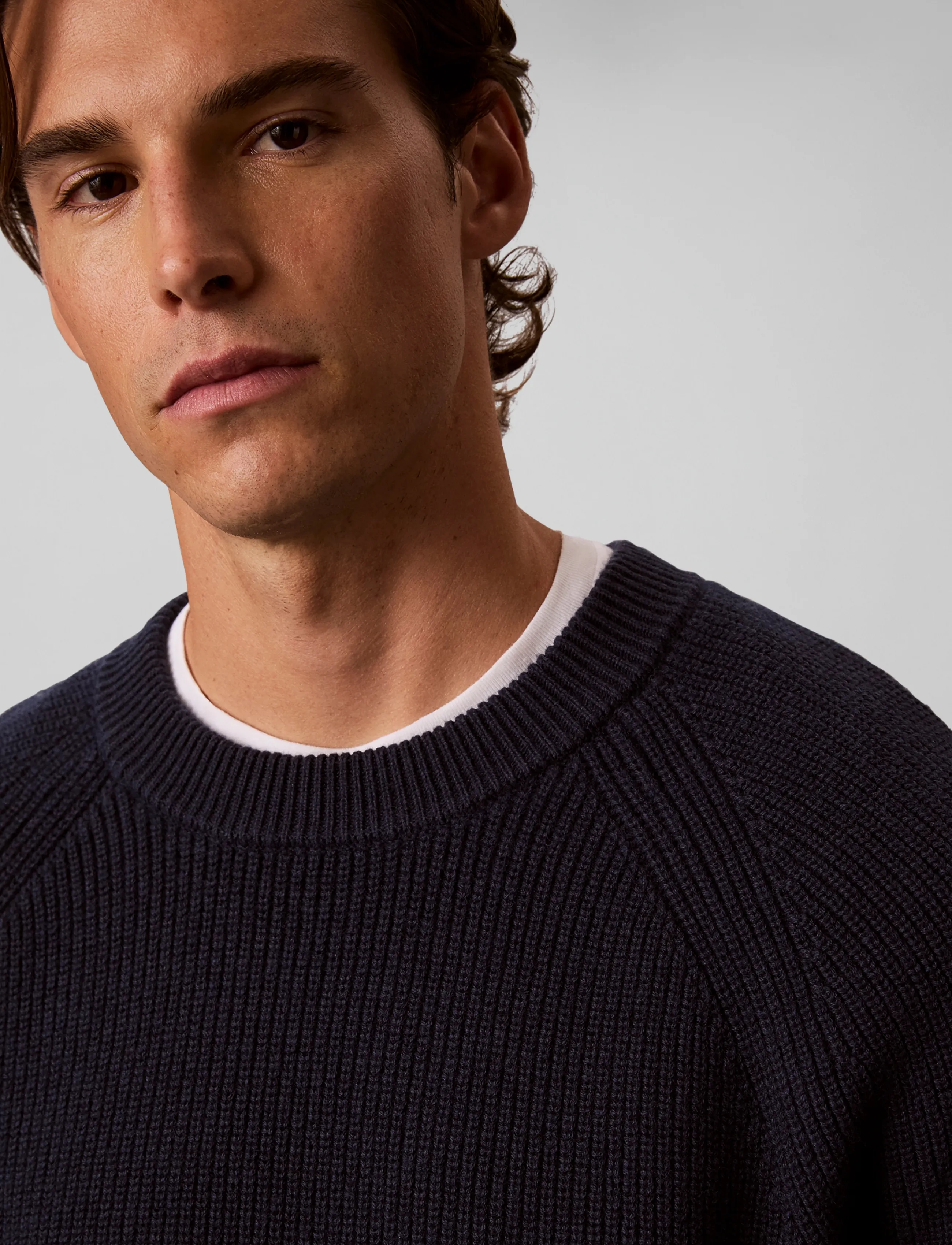 Calvin Klein Jeans - LS WOOL BLEND RAGLAN CREWNK 7GG - dark sapphire - 4