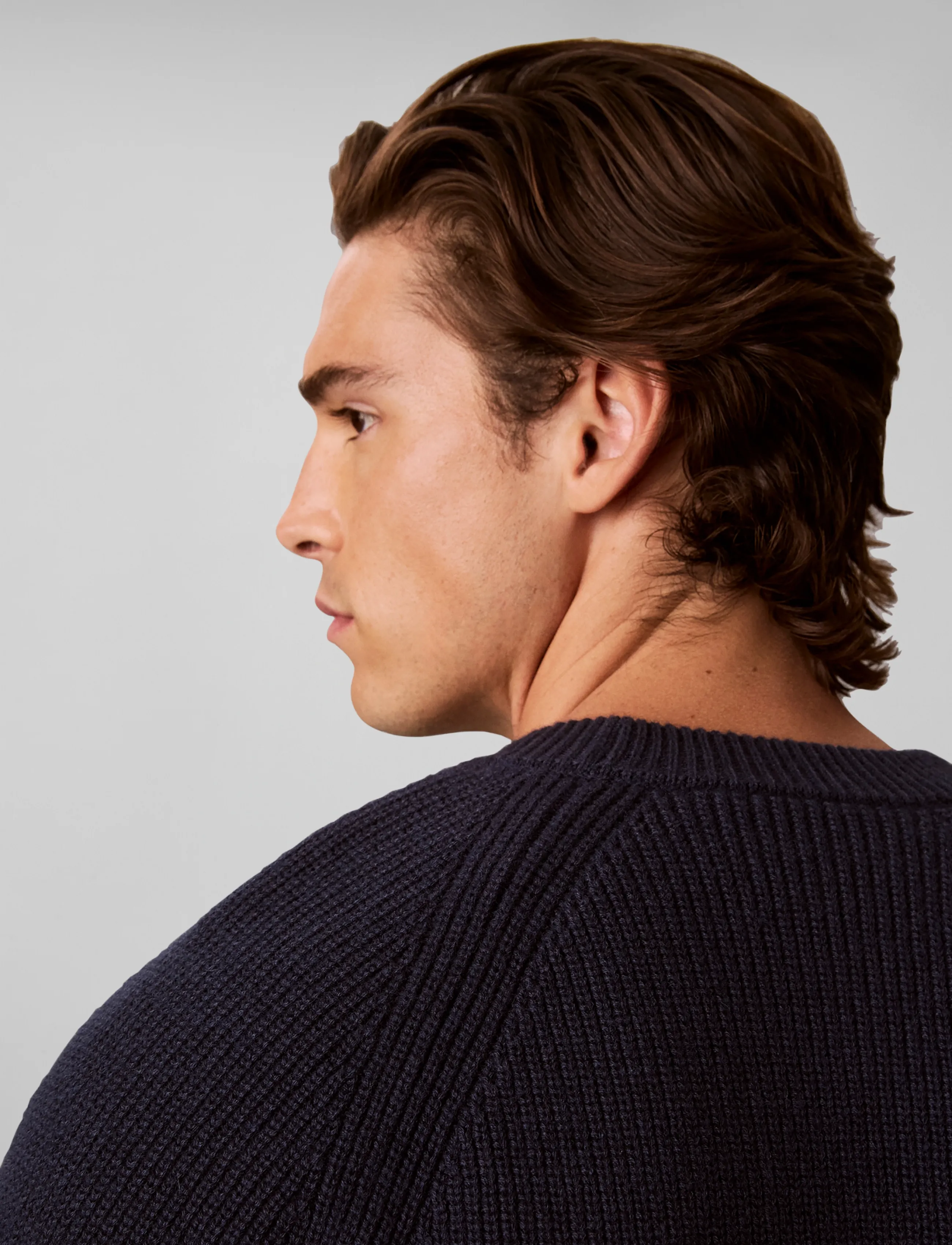 Calvin Klein Jeans LS WOOL BLEND RAGLAN CREWNK 7GG - Kleidung - DARK SAPPHIRE / navy