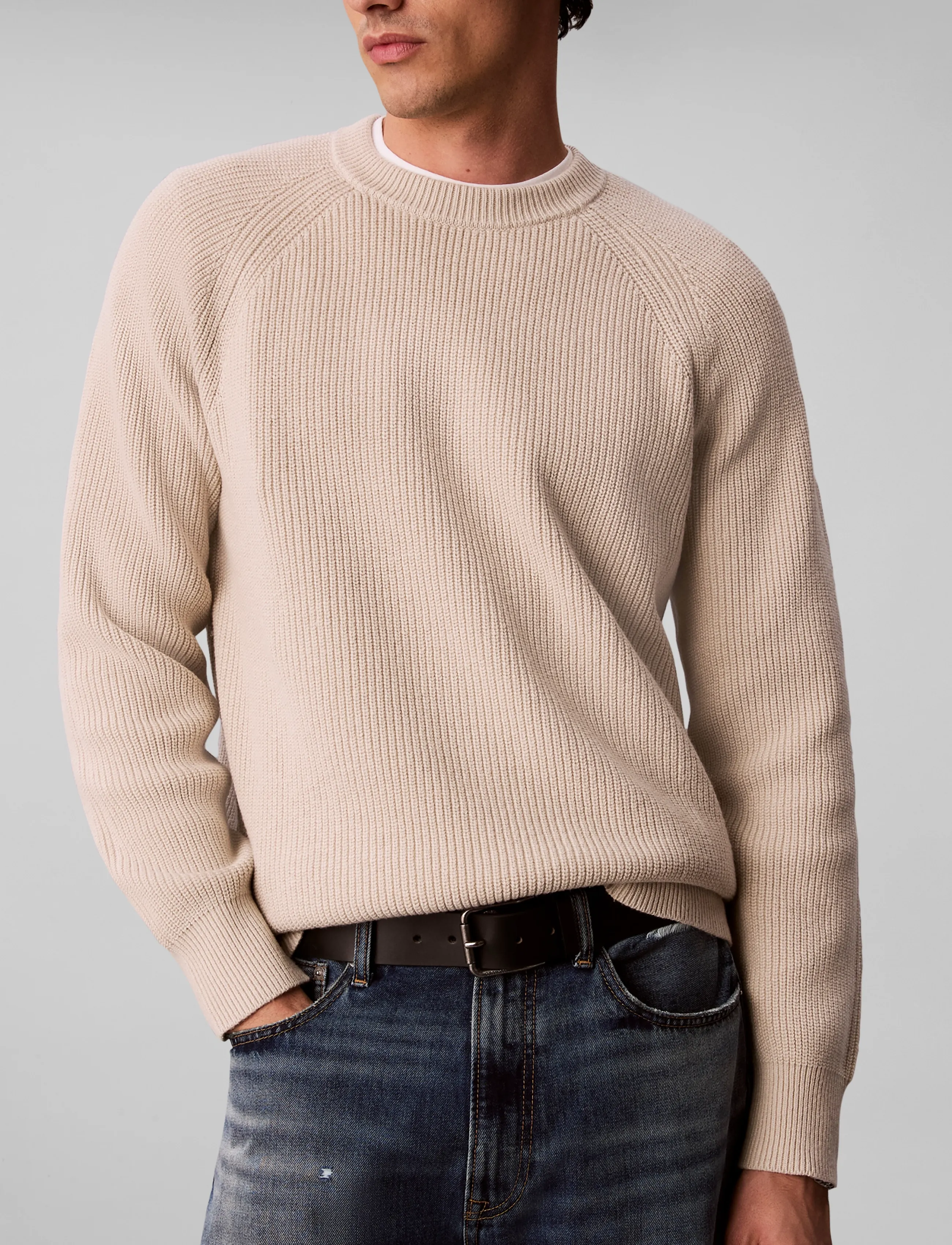 Calvin Klein Jeans - LS WOOL BLEND RAGLAN CREWNK 7GG - rundhals - moonstruck - 4