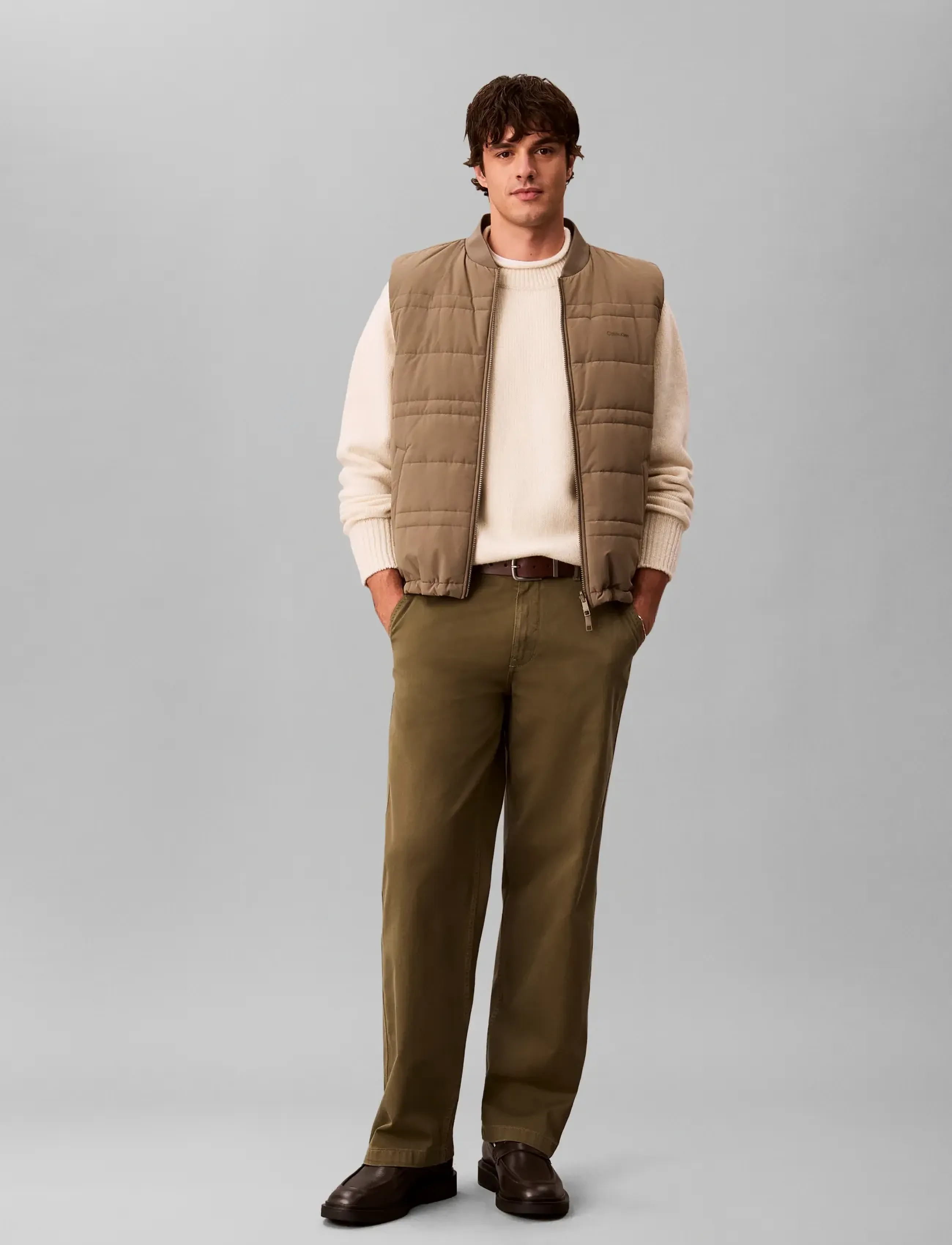 Ls Lambswool Blend Mockneck Swea