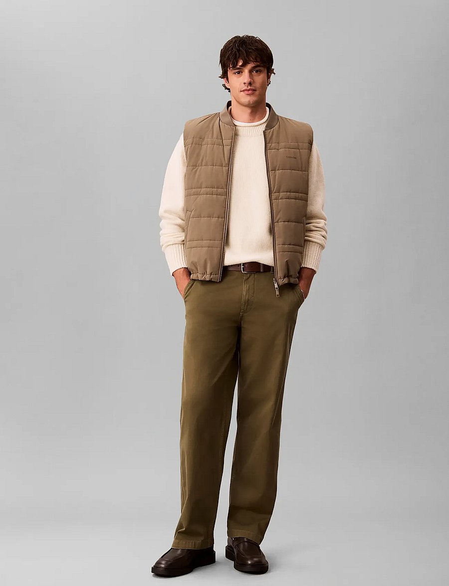 Calvin Klein Jeans - LS LAMBSWOOL BLEND MOCKNECK SWEA - Ümara kaelusega - antique white - 0