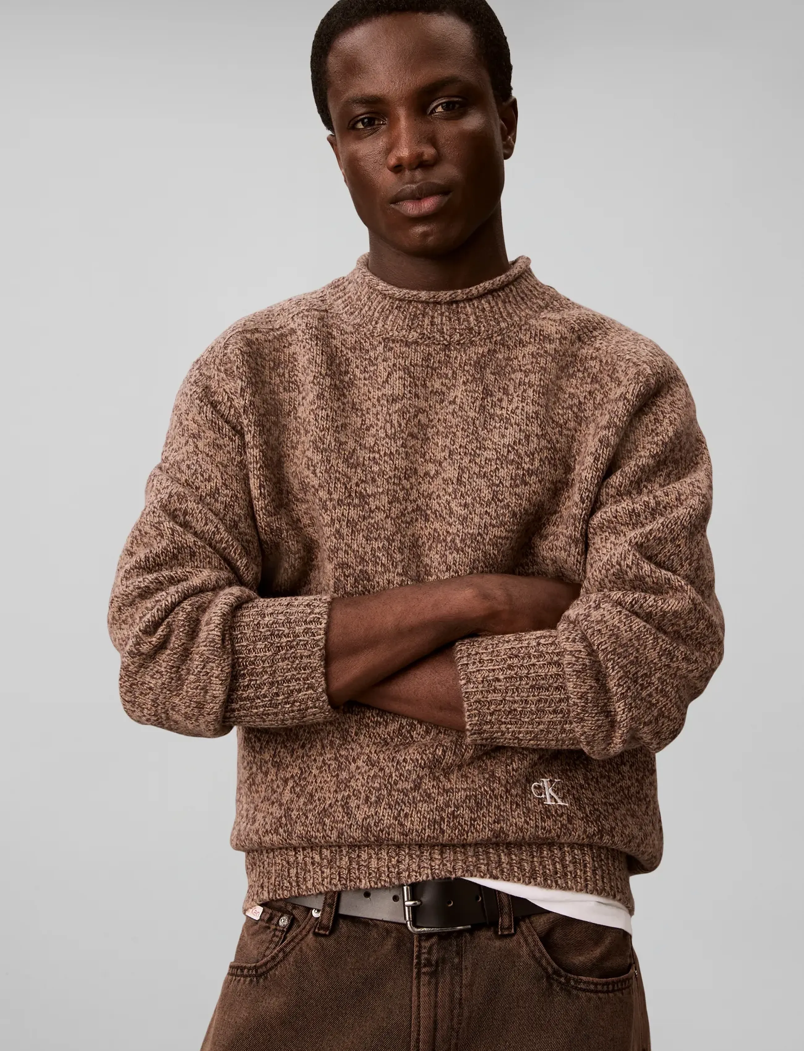 Calvin Klein Jeans Ls Lambswool Blend Mockneck Swea stickade tröjor herr – bild 5