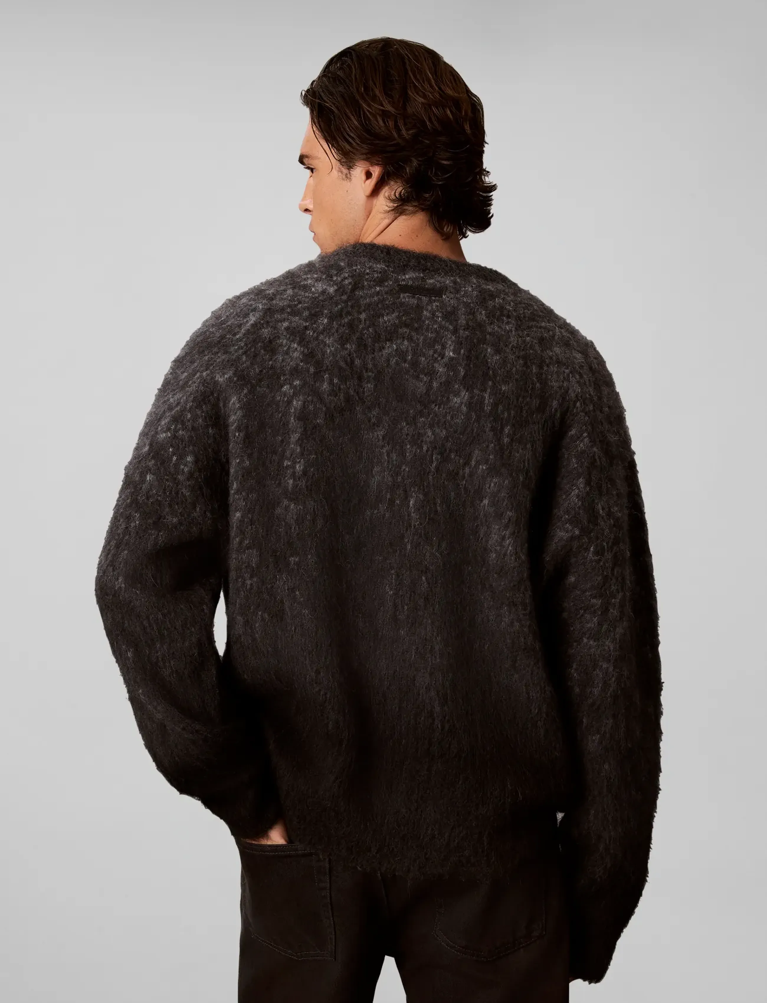 Calvin Klein Jeans Ls Brushed Alpaca Ombre Pattern stickade tröjor herr – bild 2