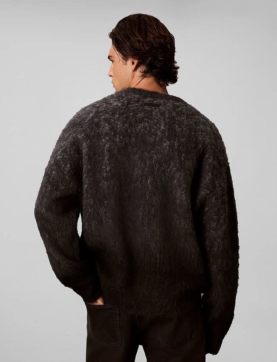 Calvin Klein Jeans - LS BRUSHED ALPACA OMBRE PATTERN - rundhals - gunmetal htr black - 2
