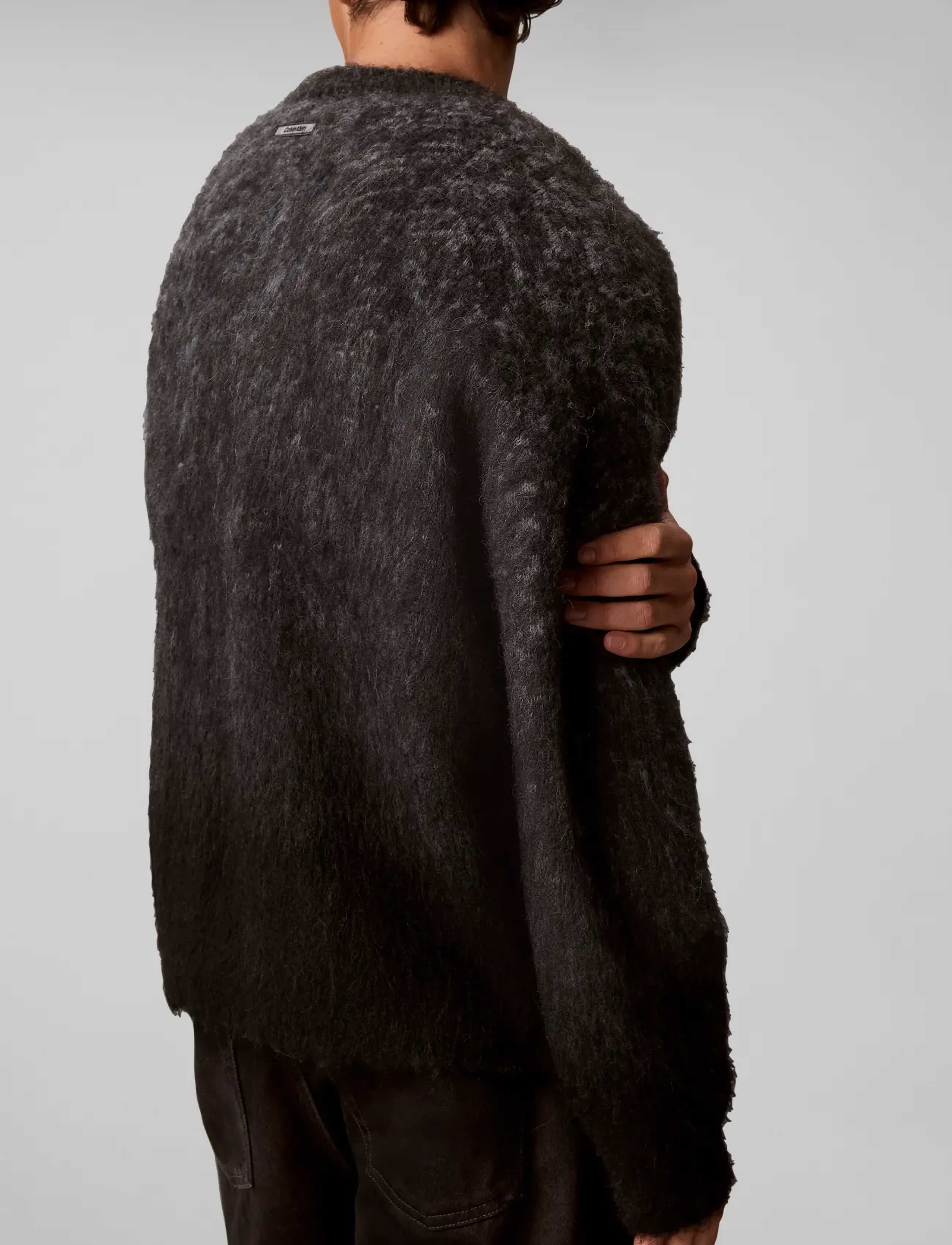 Calvin Klein Jeans - LS BRUSHED ALPACA OMBRE PATTERN - rundhals - gunmetal htr  black - 5