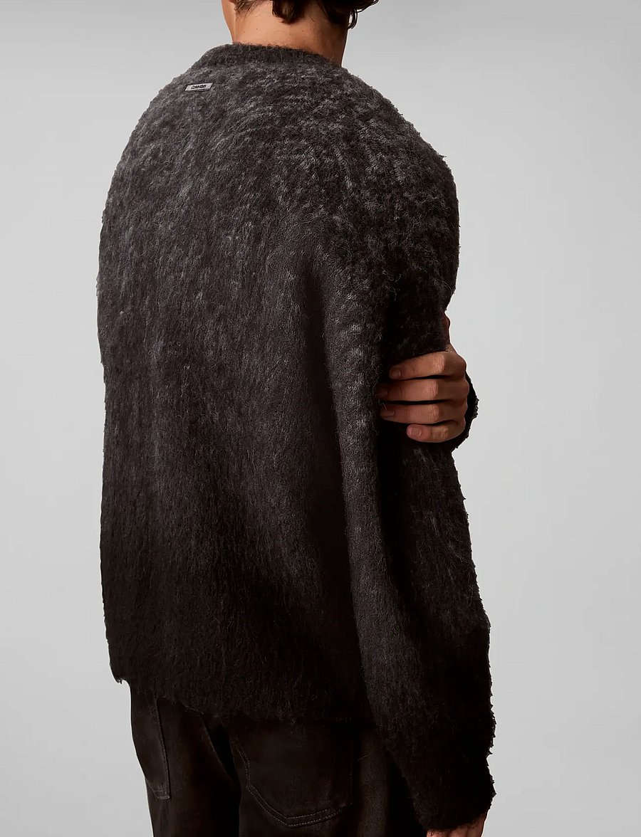 Calvin Klein Jeans - LS BRUSHED ALPACA OMBRE PATTERN - rundhals - gunmetal htr black - 5