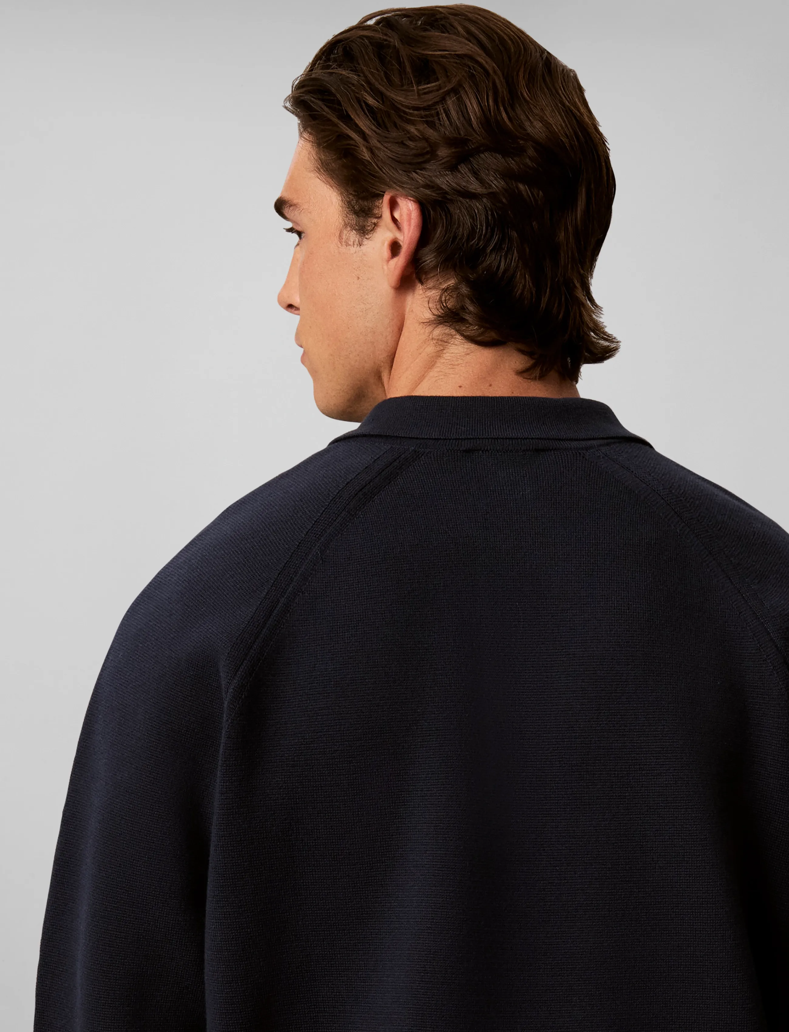 Calvin Klein Jeans - LS EZ VARSITY LOGO POLO 12GG - långärmade stickade pikétröjor - dark sapphire - 5