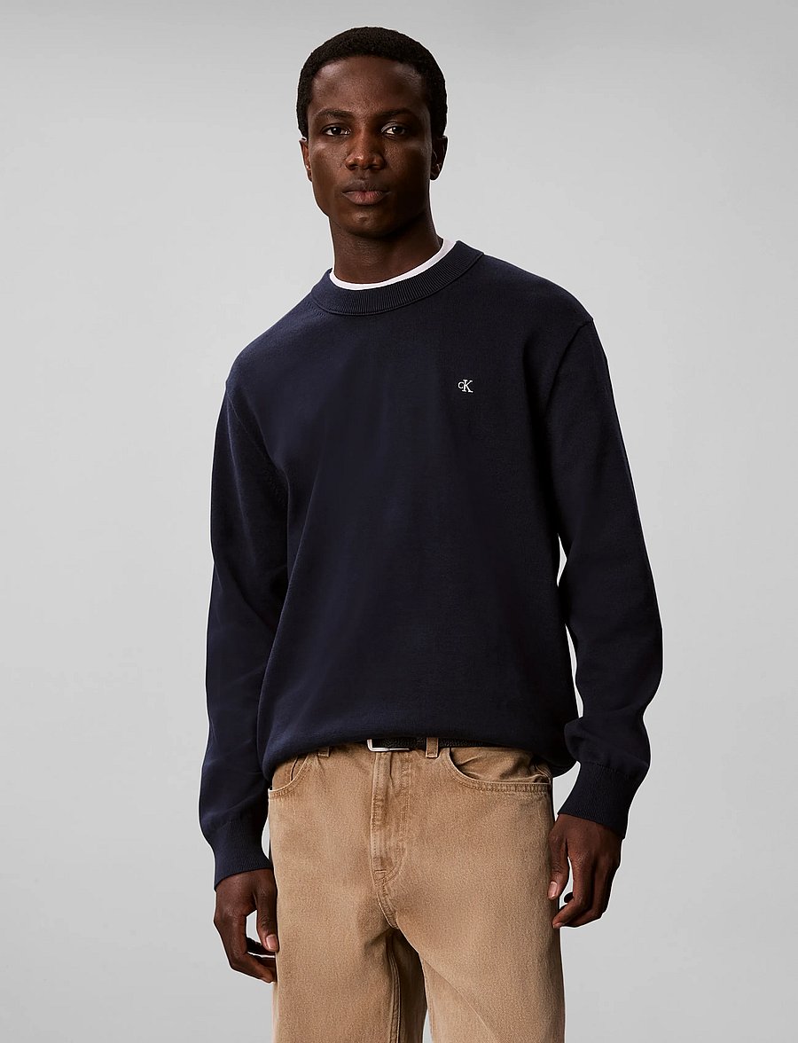 Calvin Klein Jeans - LS EU CLSC CTTN CREWNK SWTR 12GG - rund hals - dark sapphire - 3