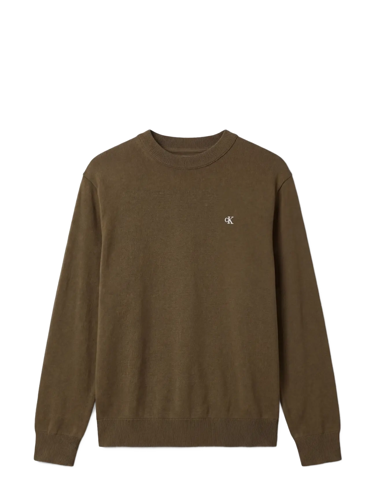 Calvin Klein Jeans LS EU CLSC CTTN CREWNK SWTR 12GG - Rund hals - OLIVE NIGHT / khaki/green