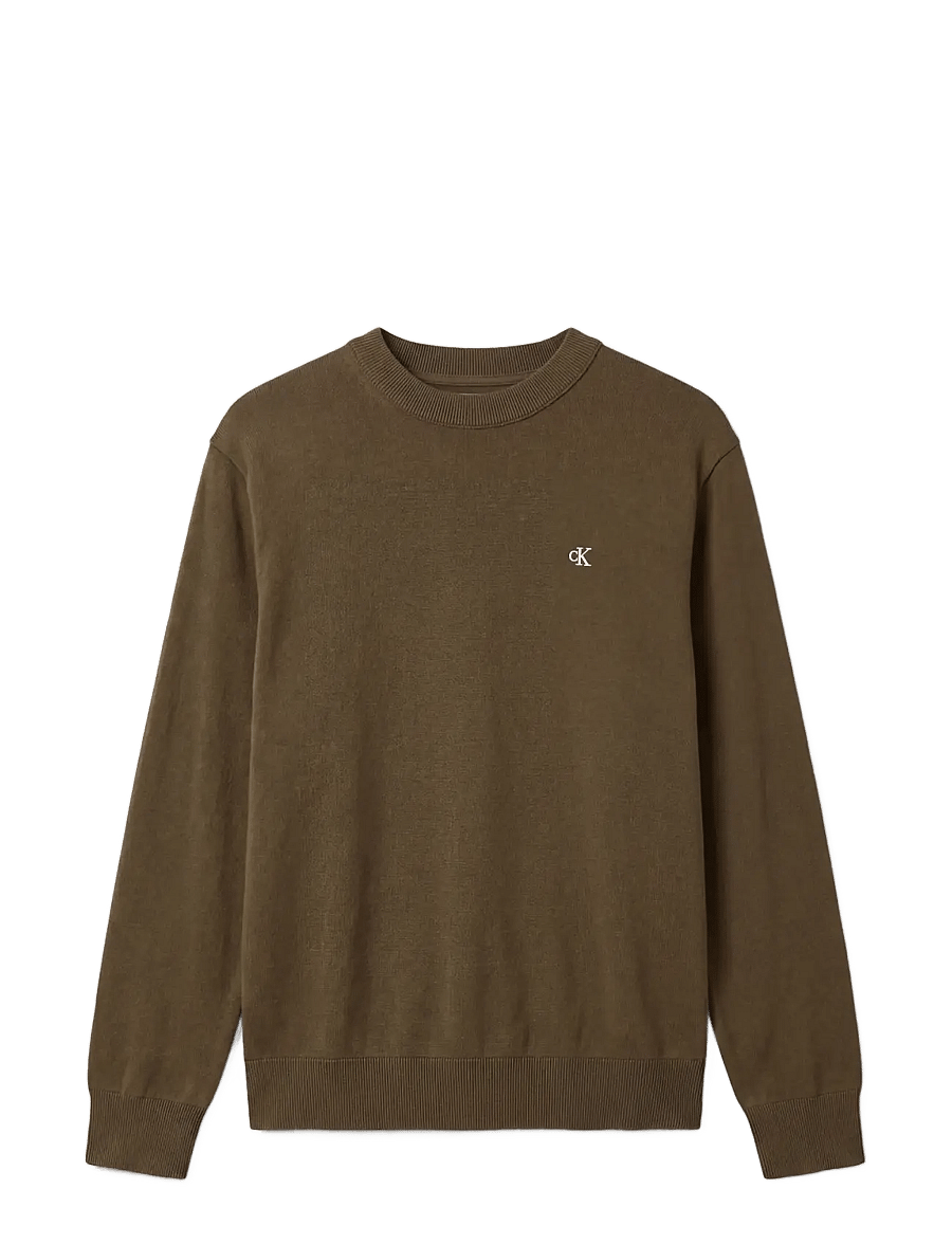 Calvin Klein Jeans - LS EU CLSC CTTN CREWNK SWTR 12GG - rund hals - olive night - 1