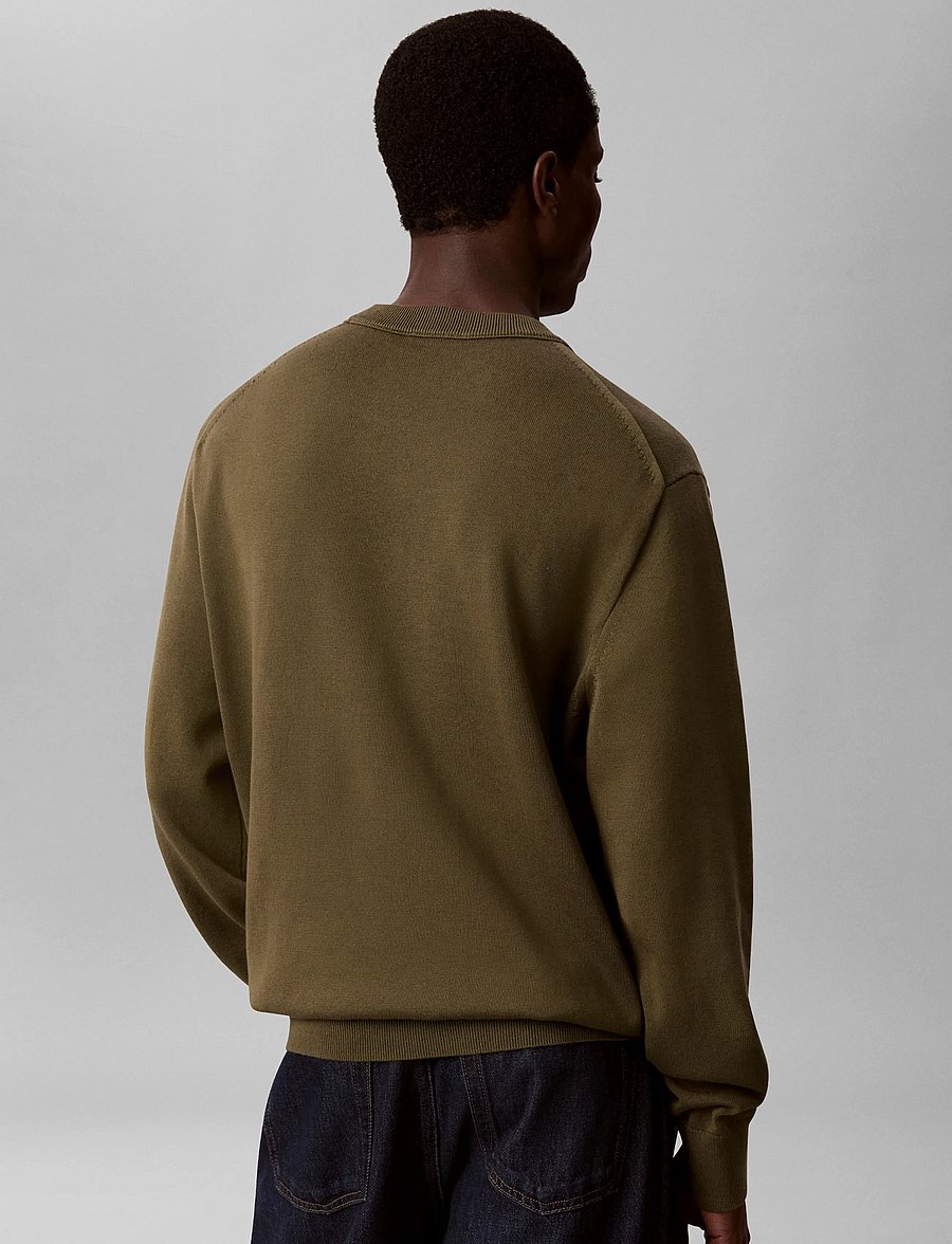 Calvin Klein Jeans - LS EU CLSC CTTN CREWNK SWTR 12GG - rund hals - olive night - 2