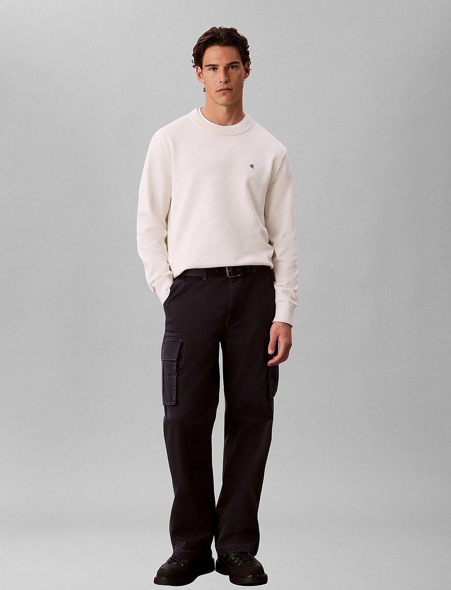 Calvin Klein Jeans - LS EU CLSC CTTN CREWNK SWTR 12GG - rund hals - tofu - 0