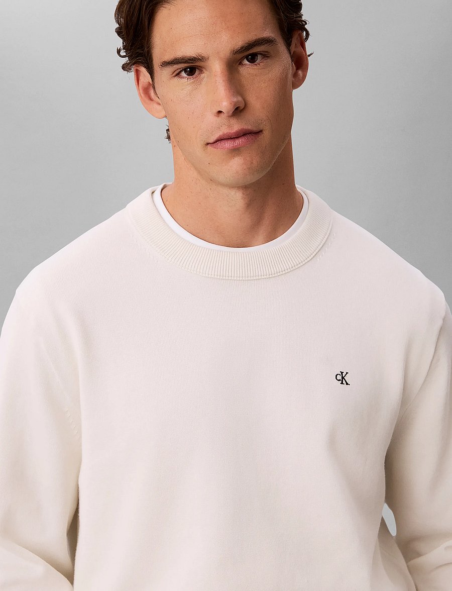 Calvin Klein Jeans - LS EU CLSC CTTN CREWNK SWTR 12GG - rund hals - tofu - 4