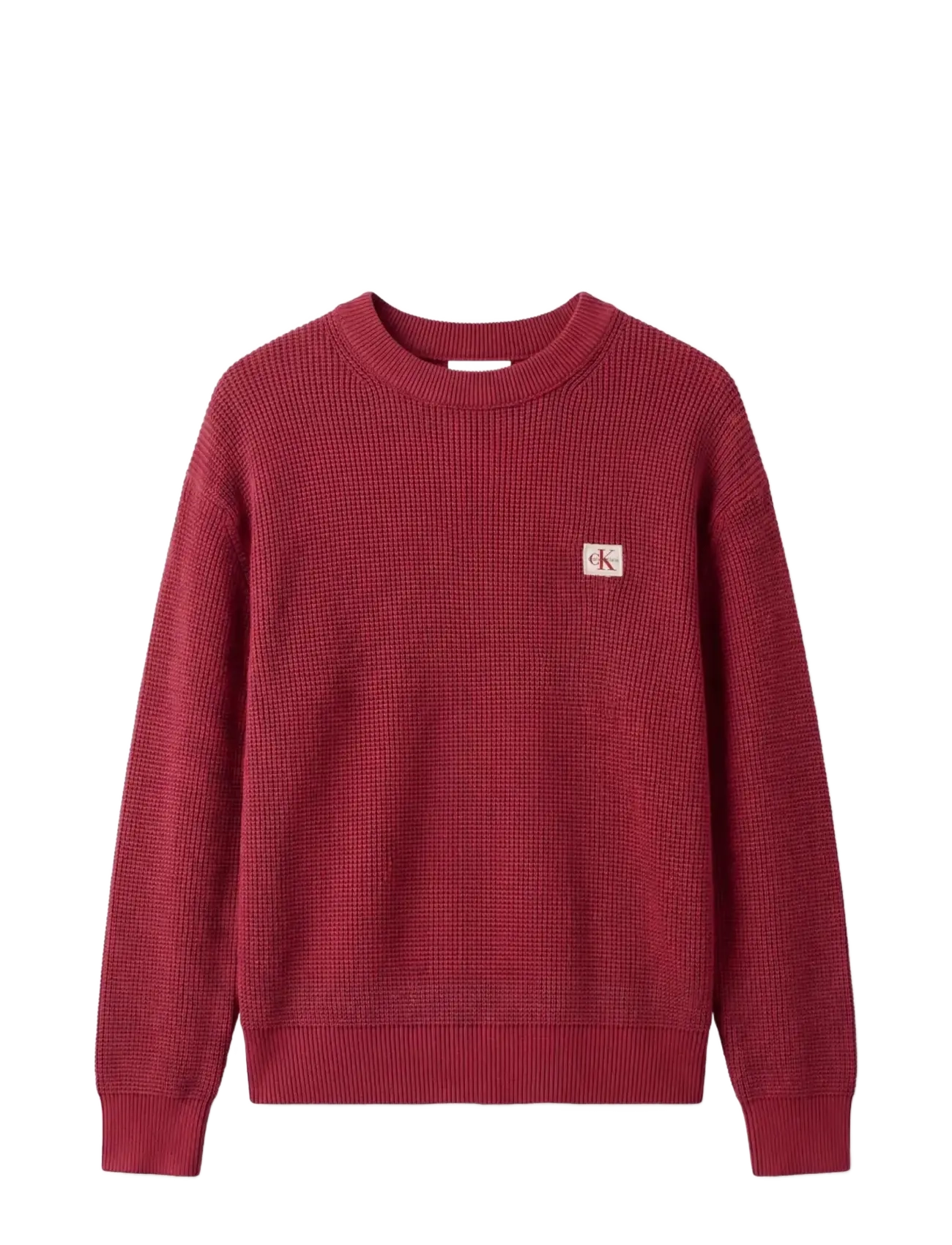 Calvin Klein Jeans LS CLSC CTTN WFL CRWNK SWTR 9GG - Round Necks - RHODODENDRON / red