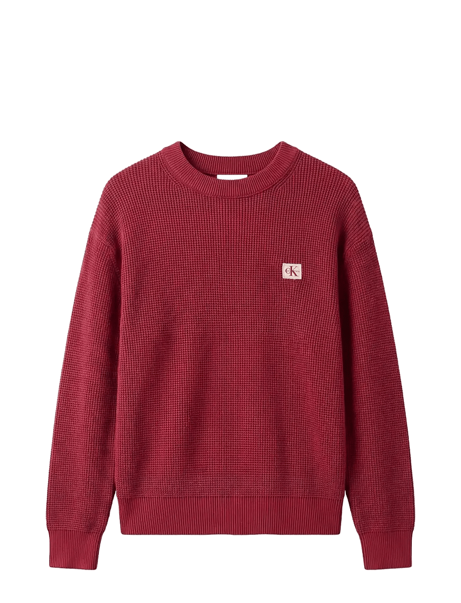 Calvin Klein Jeans - LS CLSC CTTN WFL CRWNK SWTR 9GG - rundhals - rhododendron - 1