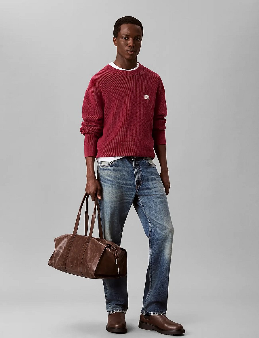 Calvin Klein Jeans - LS CLSC CTTN WFL CRWNK SWTR 9GG - rundhals - rhododendron - 0