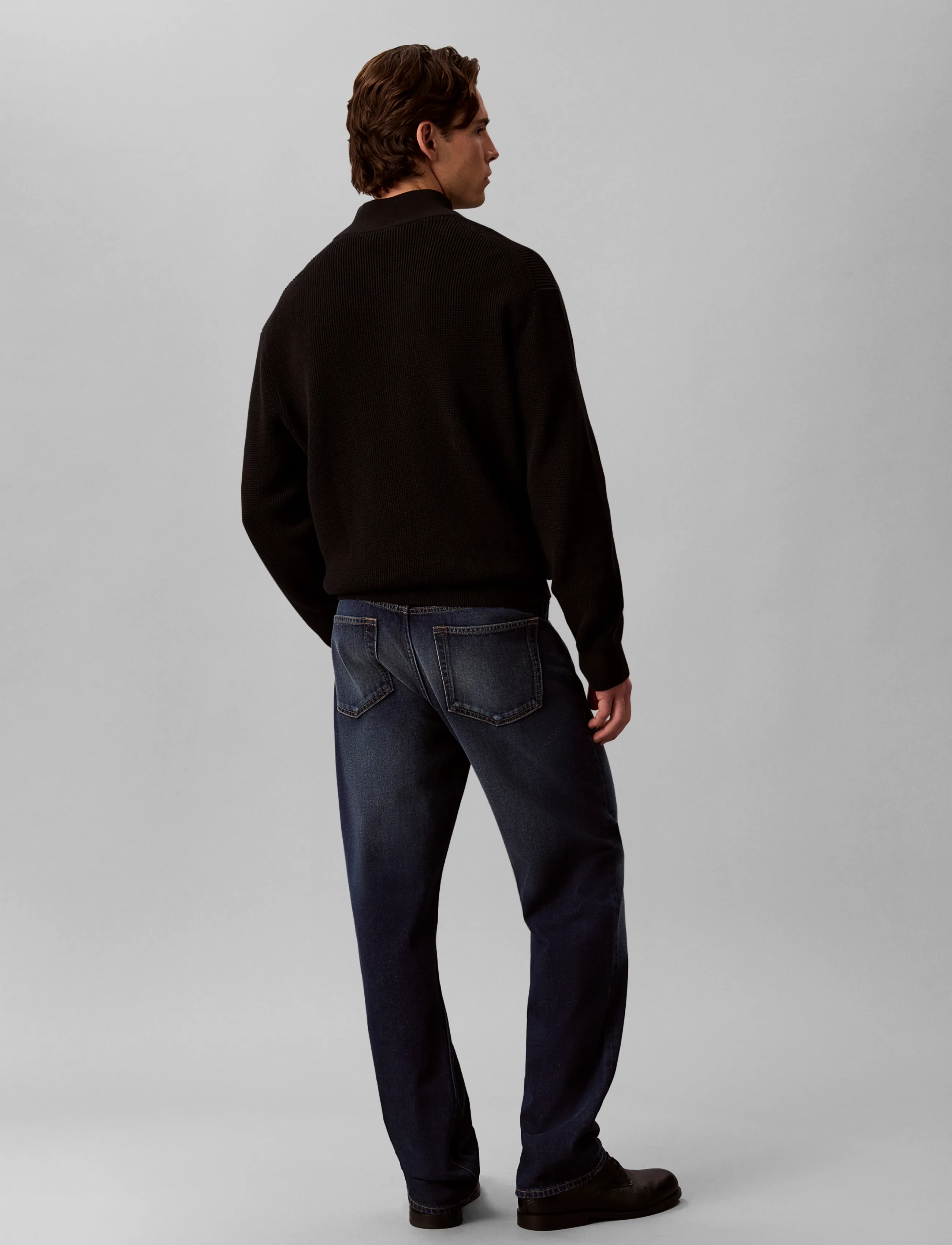 Calvin Klein Jeans - LS CLSC CTTN WFLE HZIP SWTR 9GG - half zip-tröjor - black - 2