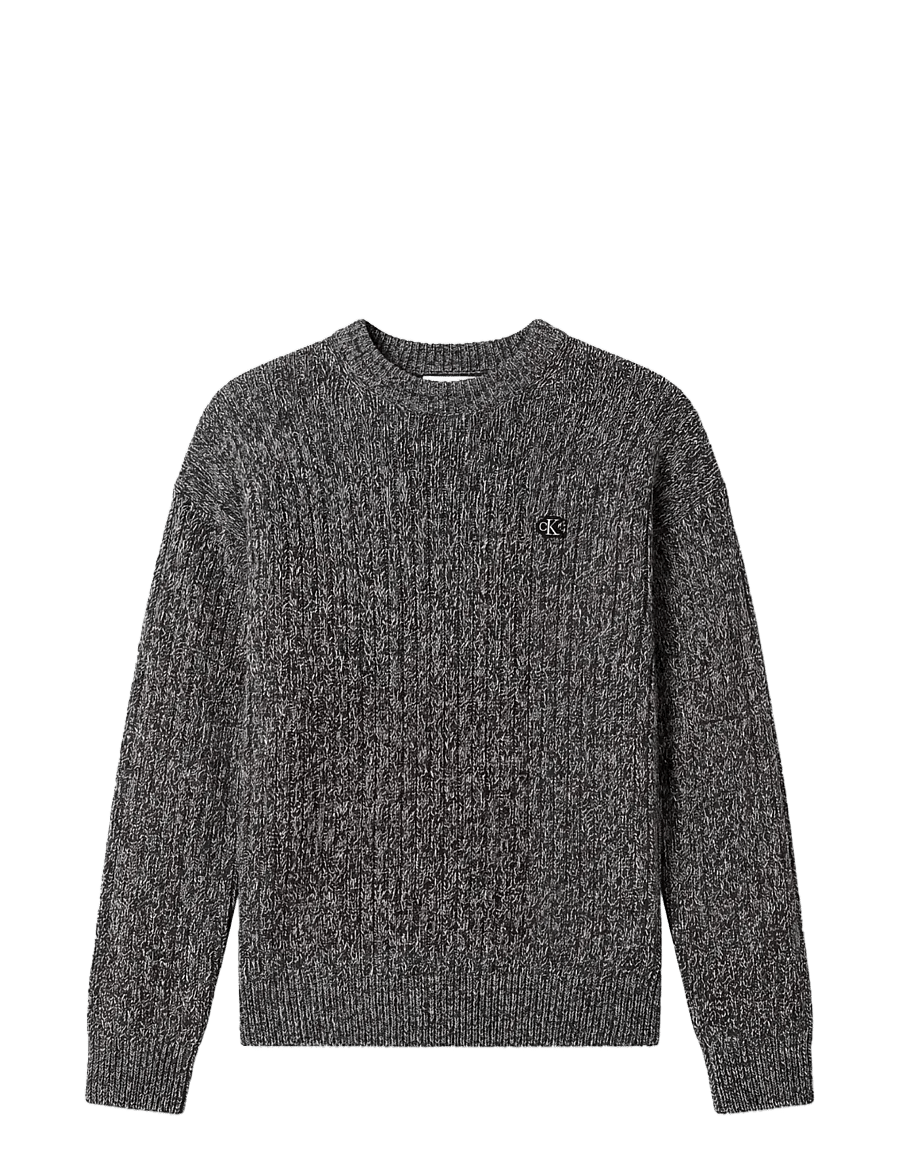 Calvin Klein Jeans - VERTICAL RIB CTTN CREWNK SWTR - rundhals - dark sapphire mouline - 1