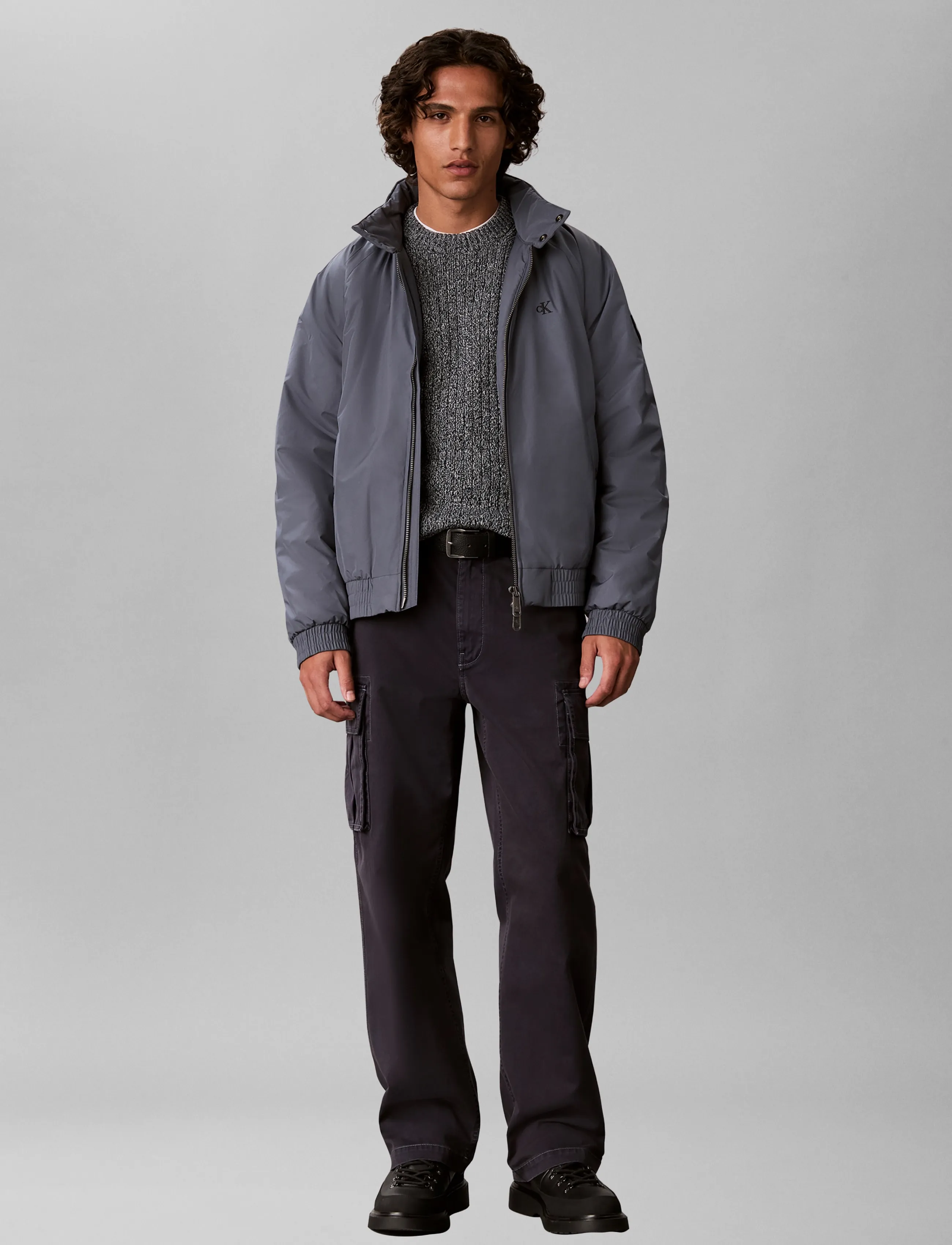 Calvin Klein Jeans - VERTICAL RIB CTTN CREWNK SWTR - rundhals - dark sapphire mouline - 3