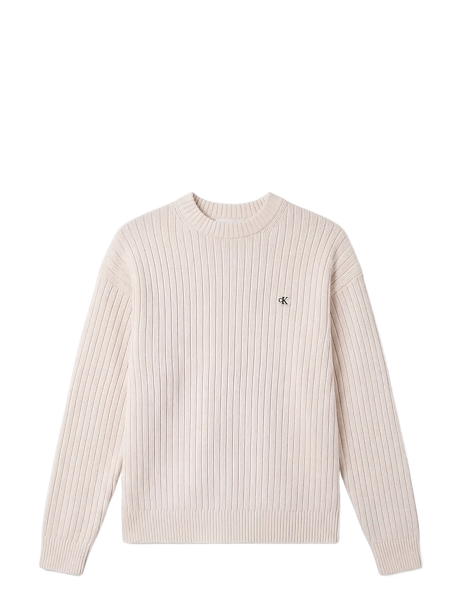 Calvin Klein Jeans - VERTICAL RIB CTTN CREWNK SWTR - rundhals - tofu - 1