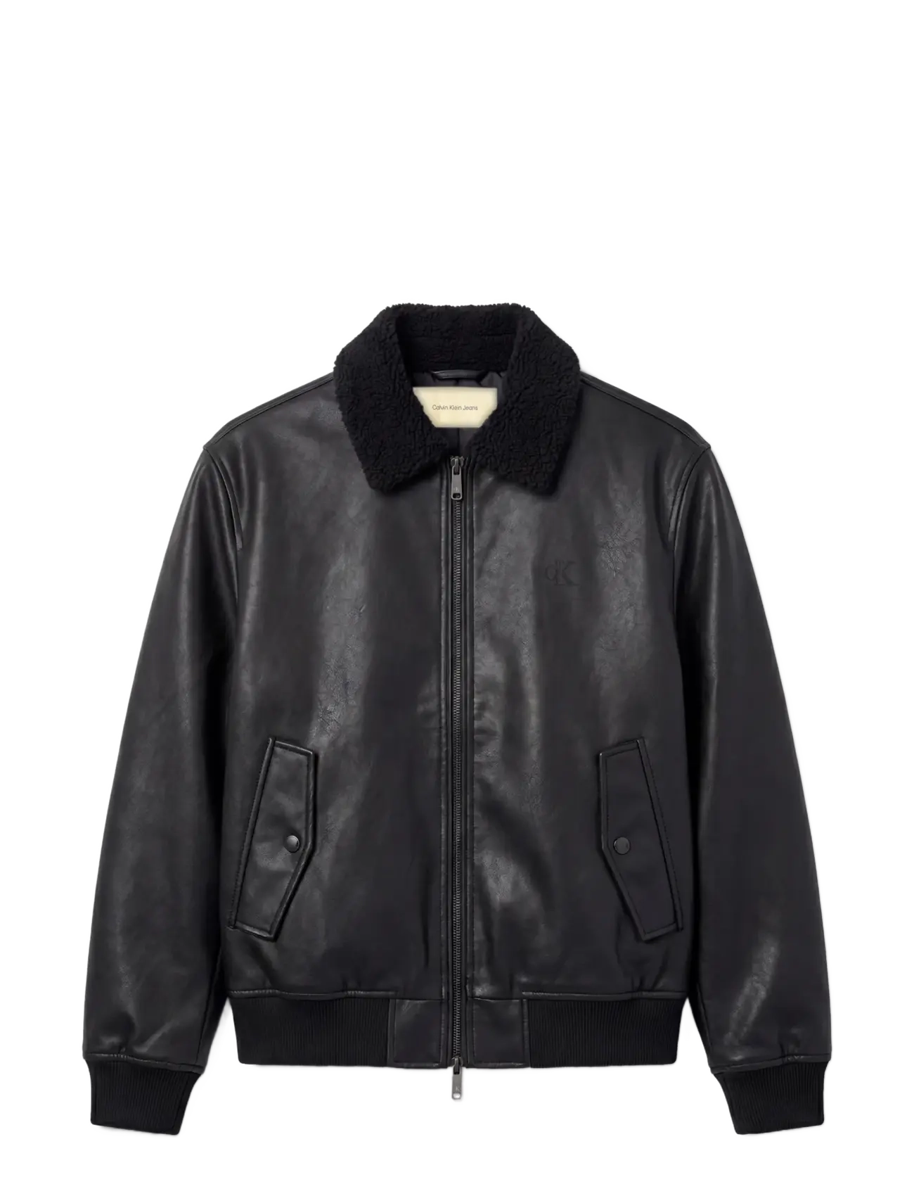 Calvin Klein Jeans - LS FAUX LEATHER SHERPA BOMBER - black - 1