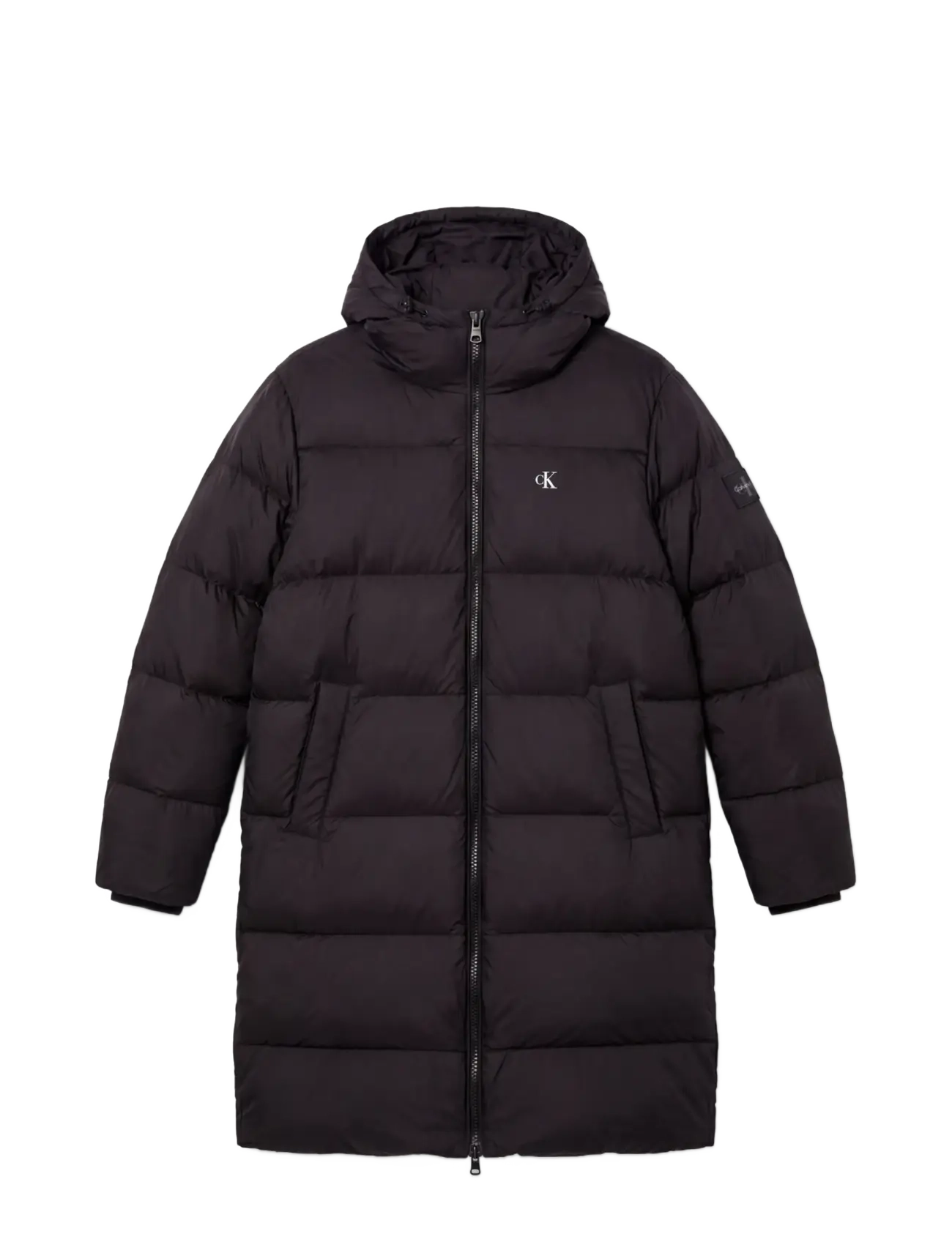 Calvin Klein Jeans - LS LONG LENGTH HOODED NYLON PUFF - black - 1