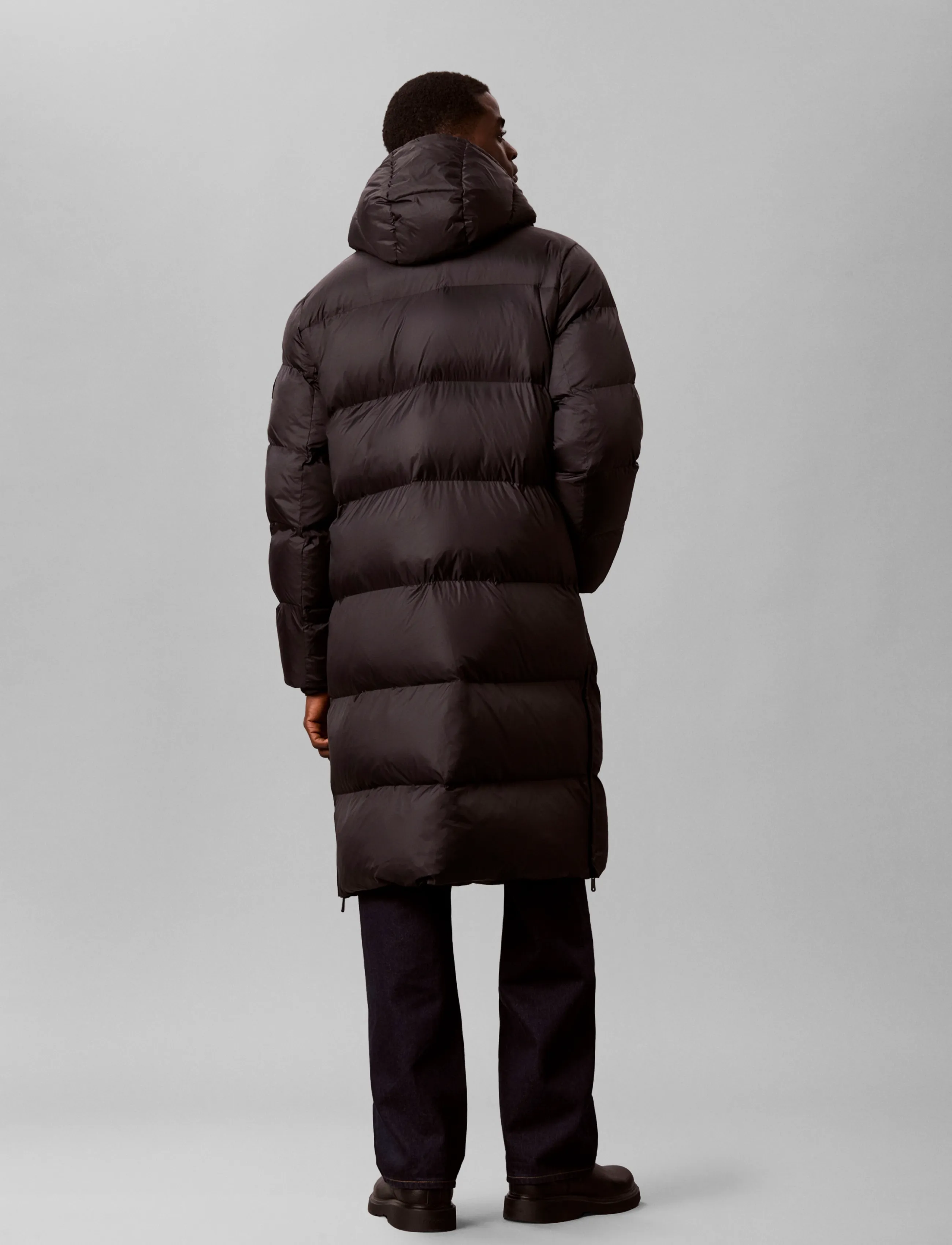 Calvin Klein Jeans - LS LONG LENGTH HOODED NYLON PUFF - black - 2