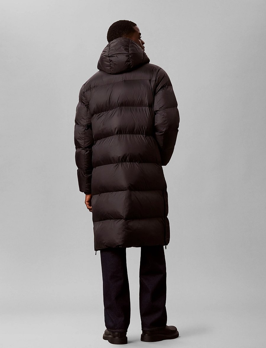 Calvin Klein Jeans - LS LONG LENGTH HOODED NYLON PUFF - dunjackor - black - 2
