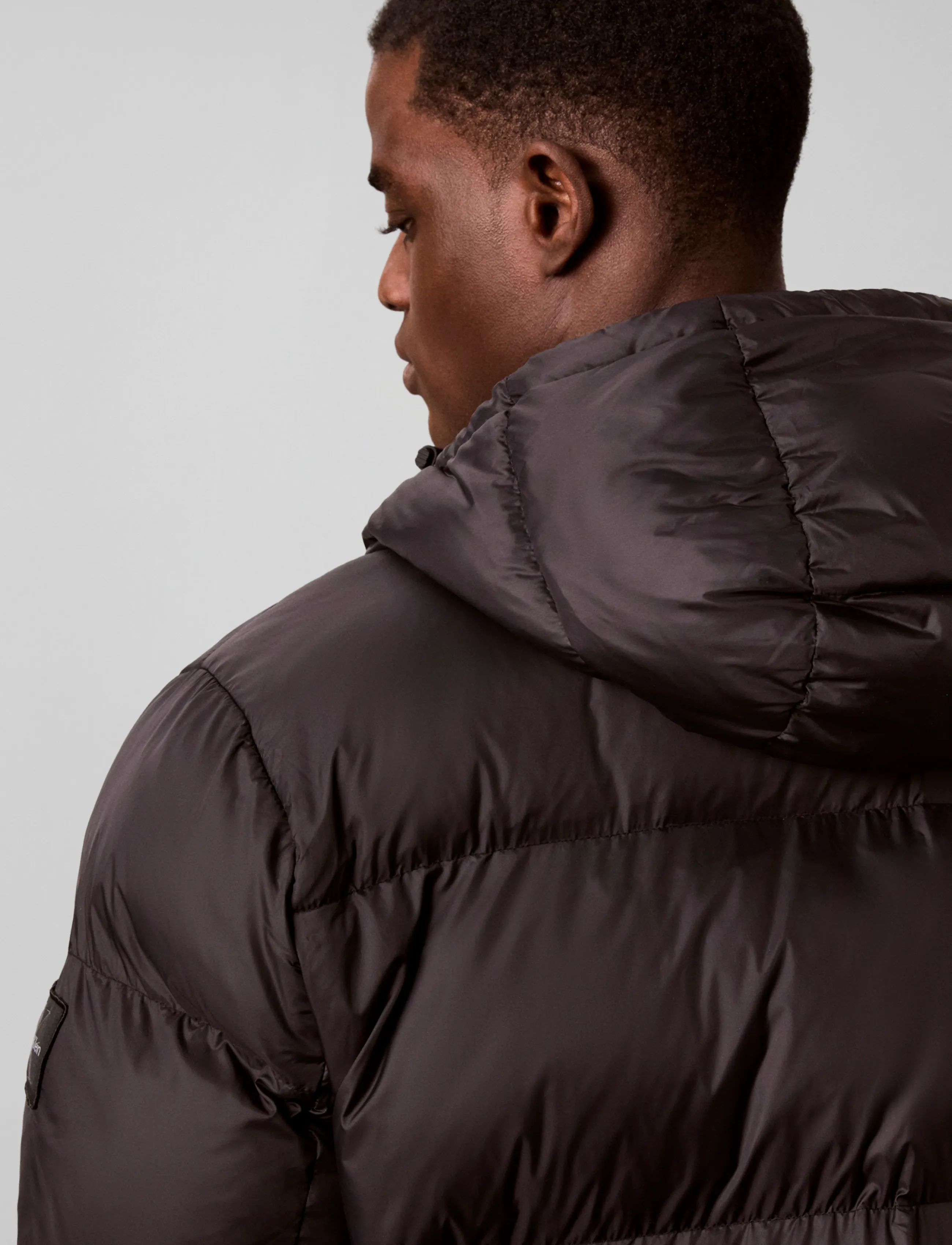 Calvin Klein Jeans - LS LONG LENGTH HOODED NYLON PUFF - black - 4