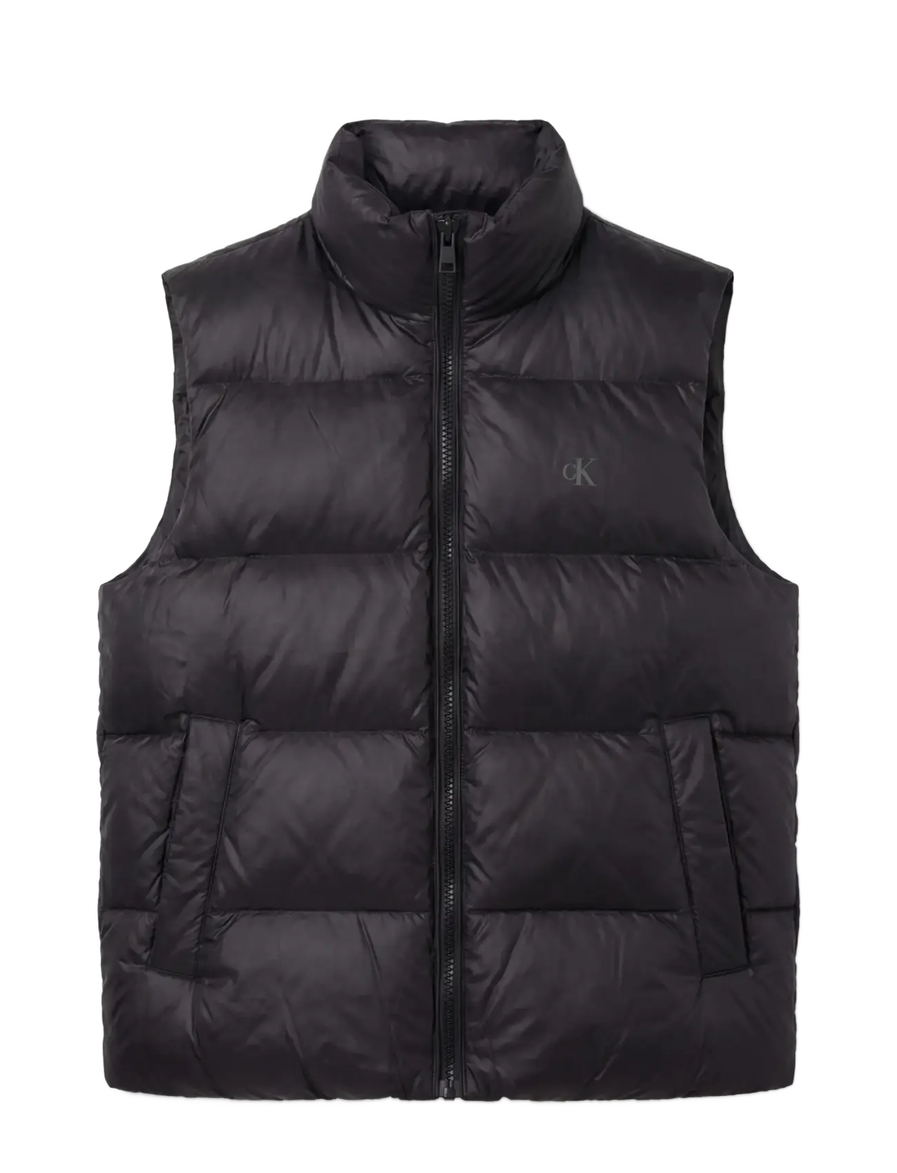 Calvin Klein Jeans - SVLSS GLOSSY STAND COLLAR DOWN V - veste - black - 1