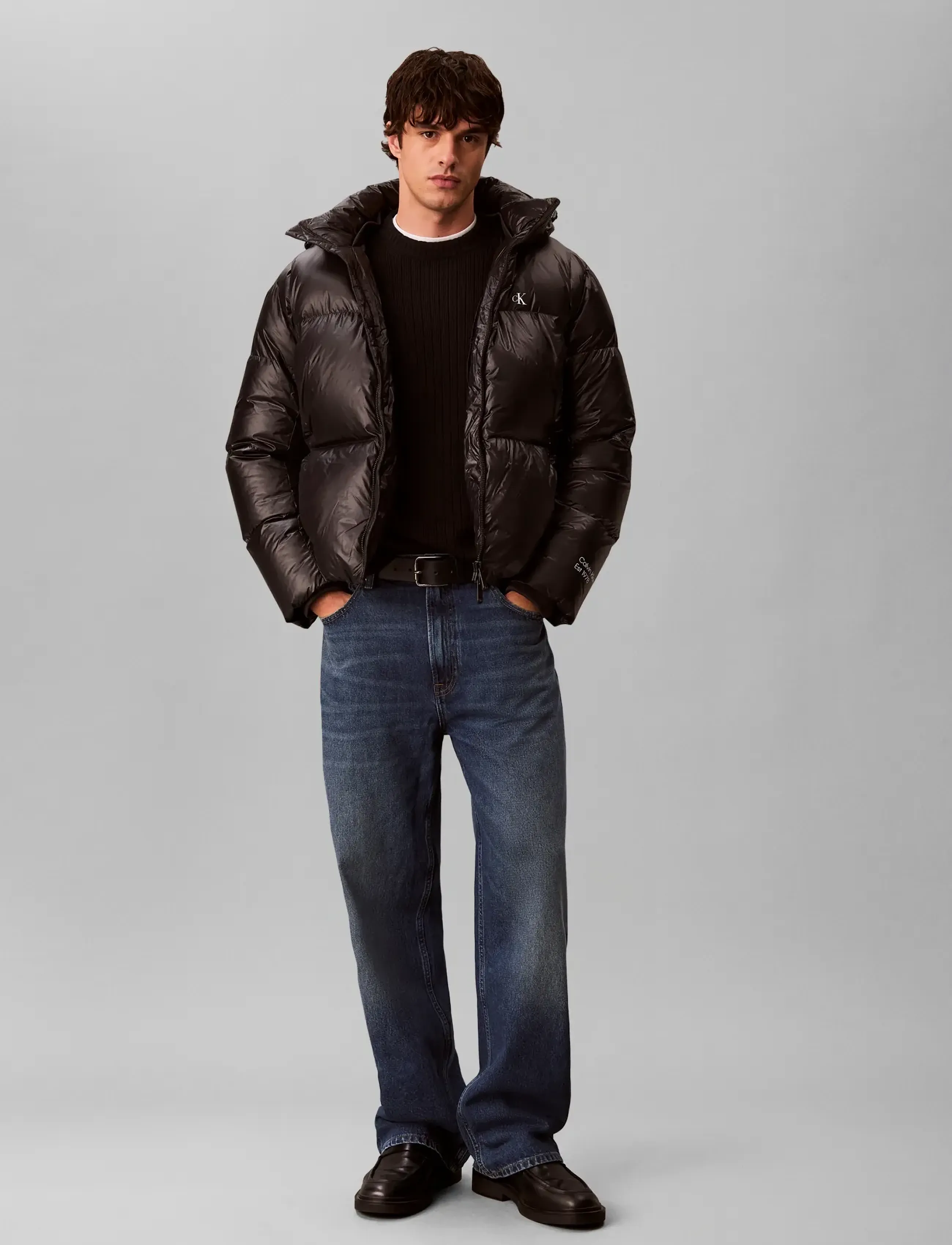 Calvin Klein Jeans LS GLOSSY DETACHABLE HD DOWN PUF - Kleidung - BLACK / black