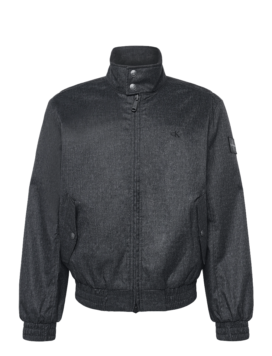 Calvin Klein Jeans - LS PRINTED DENIM HARRINGTON JKT - gefütterte denimjacken - b8989 navy heather - 1