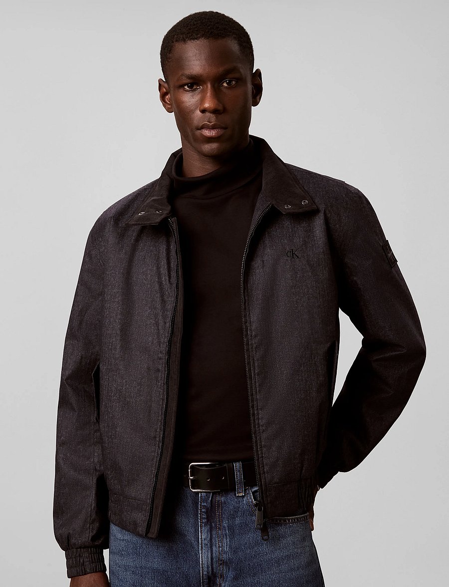 Calvin Klein Jeans - LS PRINTED DENIM HARRINGTON JKT - b8989 navy heather - 3