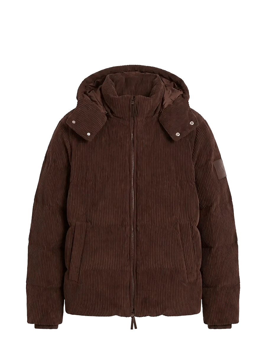 Calvin Klein Jeans - LS CORDUROY PUFFER HD DOWN JKT - vinterjackor - dark coffee - 1