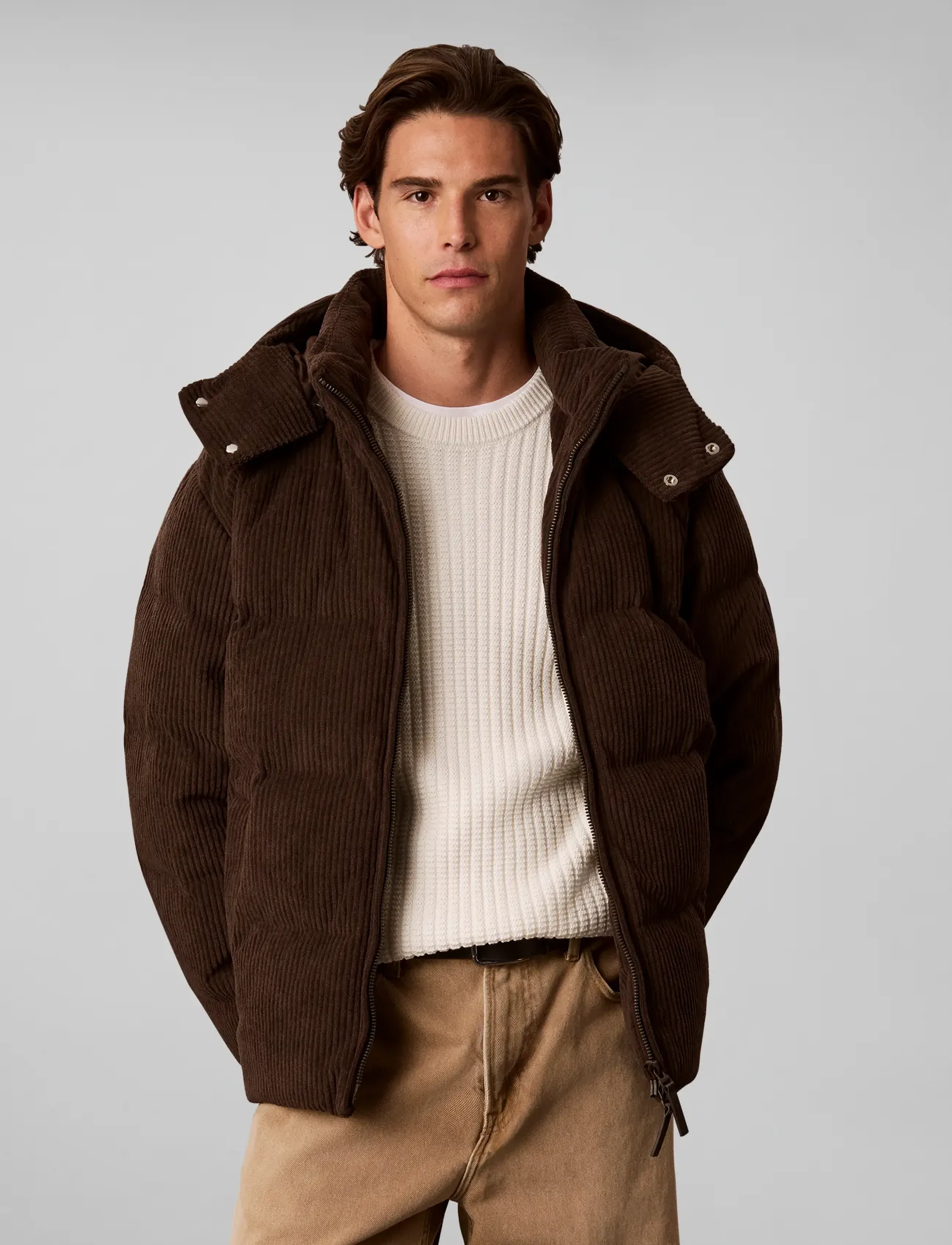 Calvin Klein Jeans - LS CORDUROY PUFFER HD DOWN JKT - vinterjackor - dark coffee - 3