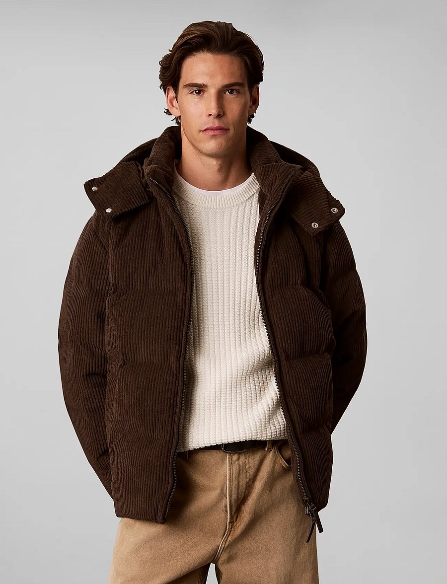 Calvin Klein Jeans - LS CORDUROY PUFFER HD DOWN JKT - vinterjackor - dark coffee - 3