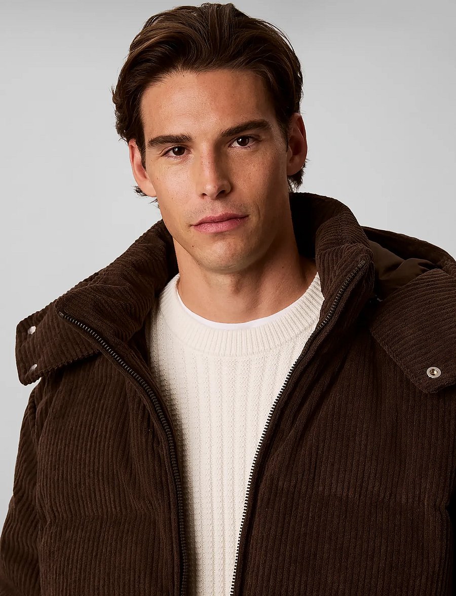 Calvin Klein Jeans - LS CORDUROY PUFFER HD DOWN JKT - vinterjackor - dark coffee - 4