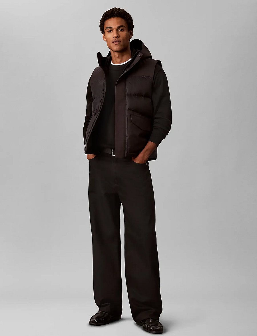 Calvin Klein Jeans - SLVLSS MIXED MEDIA NYLON DOWN PU - black - 0