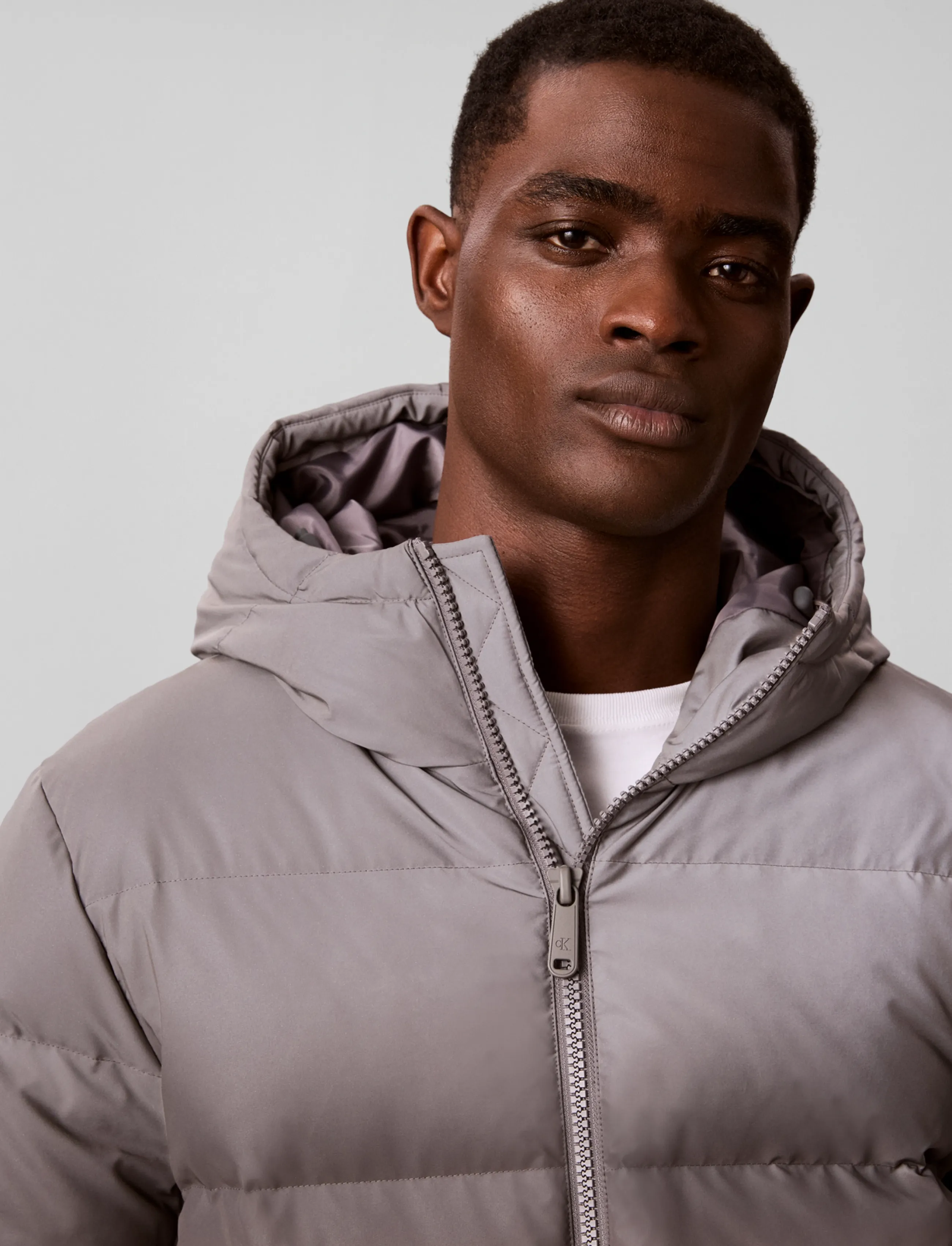 Calvin Klein Jeans - LS REFLECTIVE OMBRE DOWN PUFFER - Žieminės striukės - silver ombre - 4
