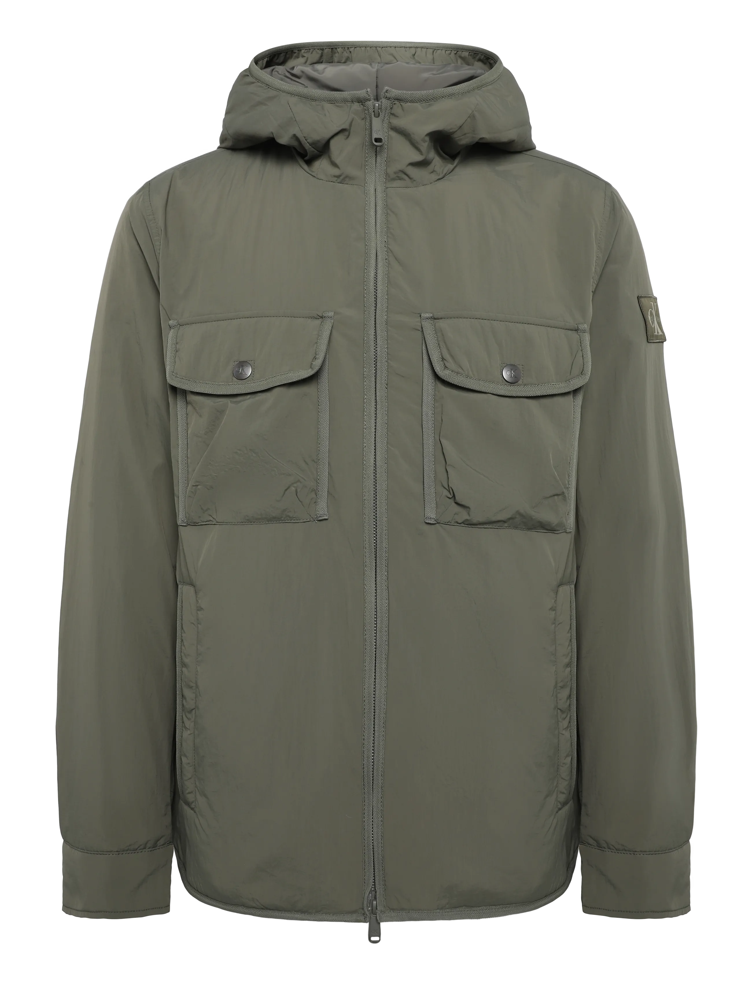 Calvin Klein Jeans - LS CRINKLE NYLON PUFFER JKT - daunenjacken - dusty olive - 1