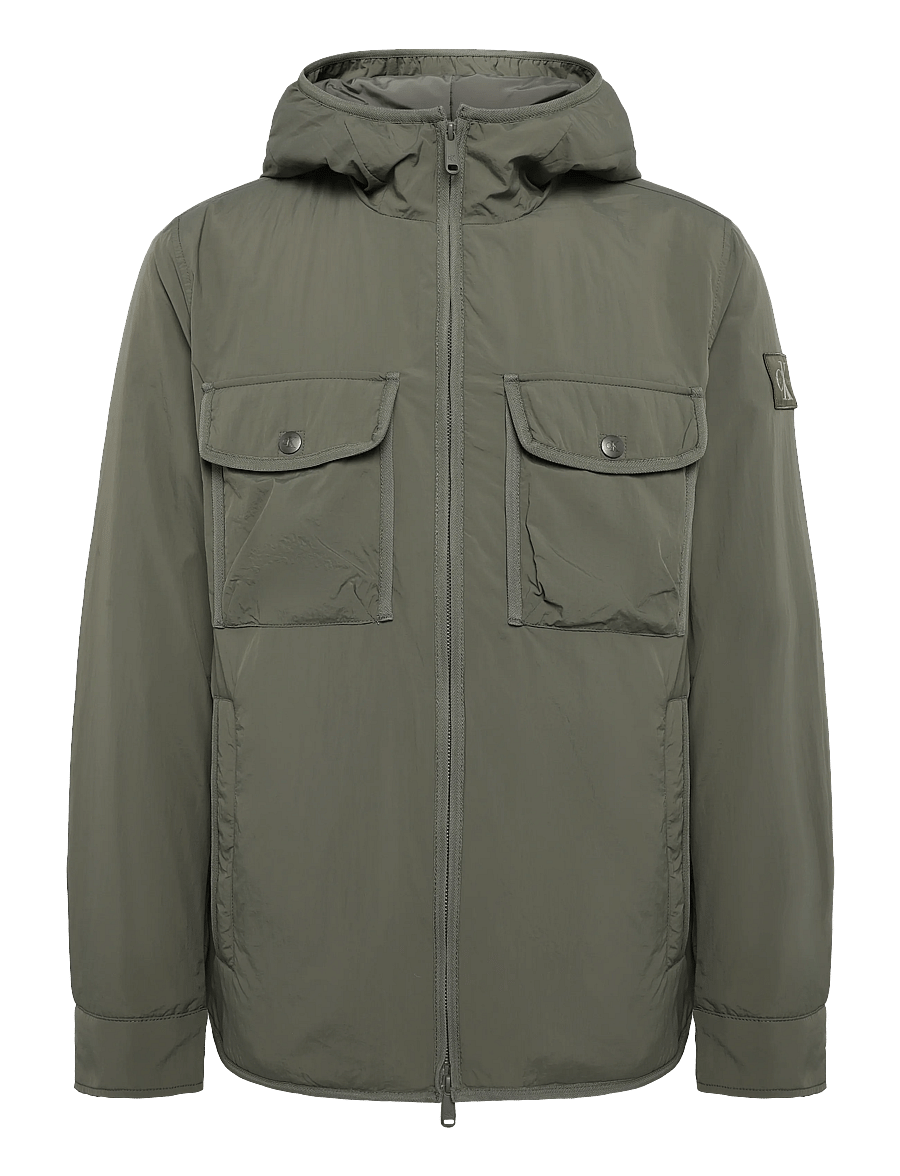 Calvin Klein Jeans - LS CRINKLE NYLON PUFFER JKT - daunenjacken - dusty olive - 1