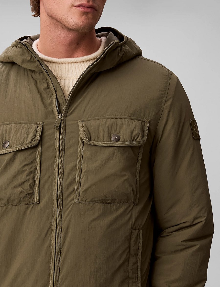 Calvin Klein Jeans - LS CRINKLE NYLON PUFFER JKT - daunenjacken - dusty olive - 5
