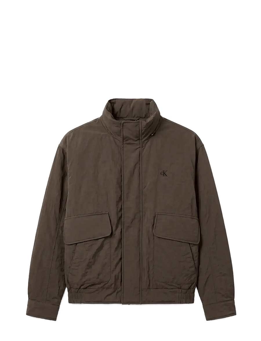 Calvin Klein Jeans - LS CRINKLE NYLON BLOUSON JACKET - beluga - 1