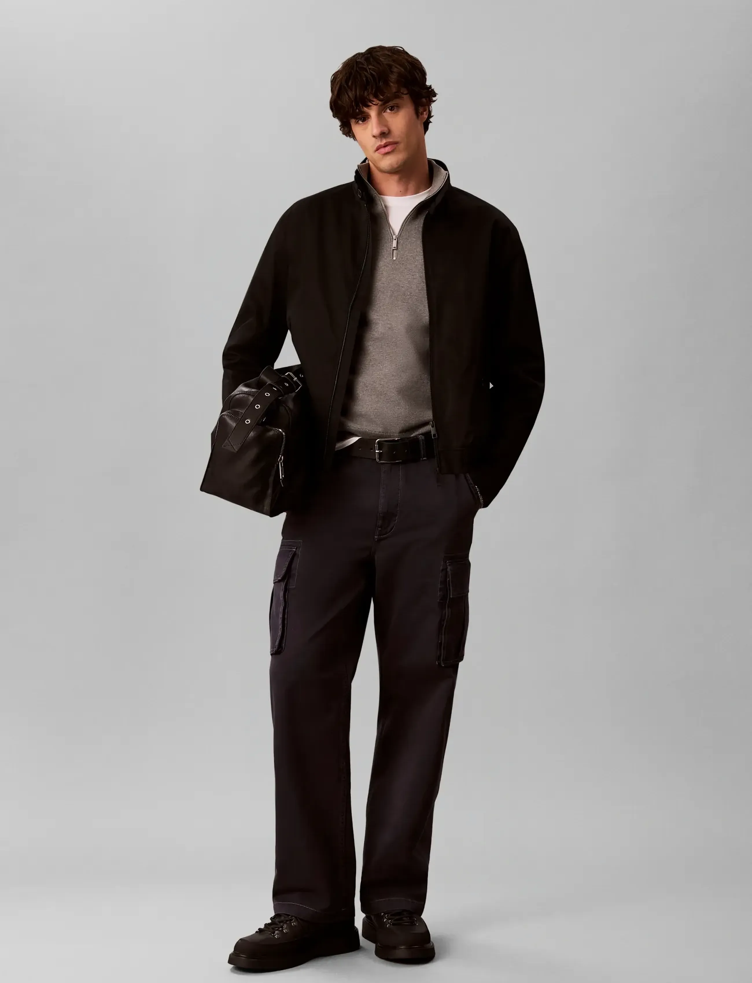Calvin Klein Jeans BAGGY UTILITY COTTON TWILL CARGO - Hosen - DARK SAPPHIRE / navy