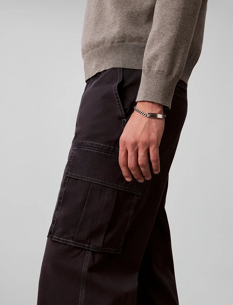 Calvin Klein Jeans - BAGGY UTILITY COTTON TWILL CARGO - dark sapphire - 4
