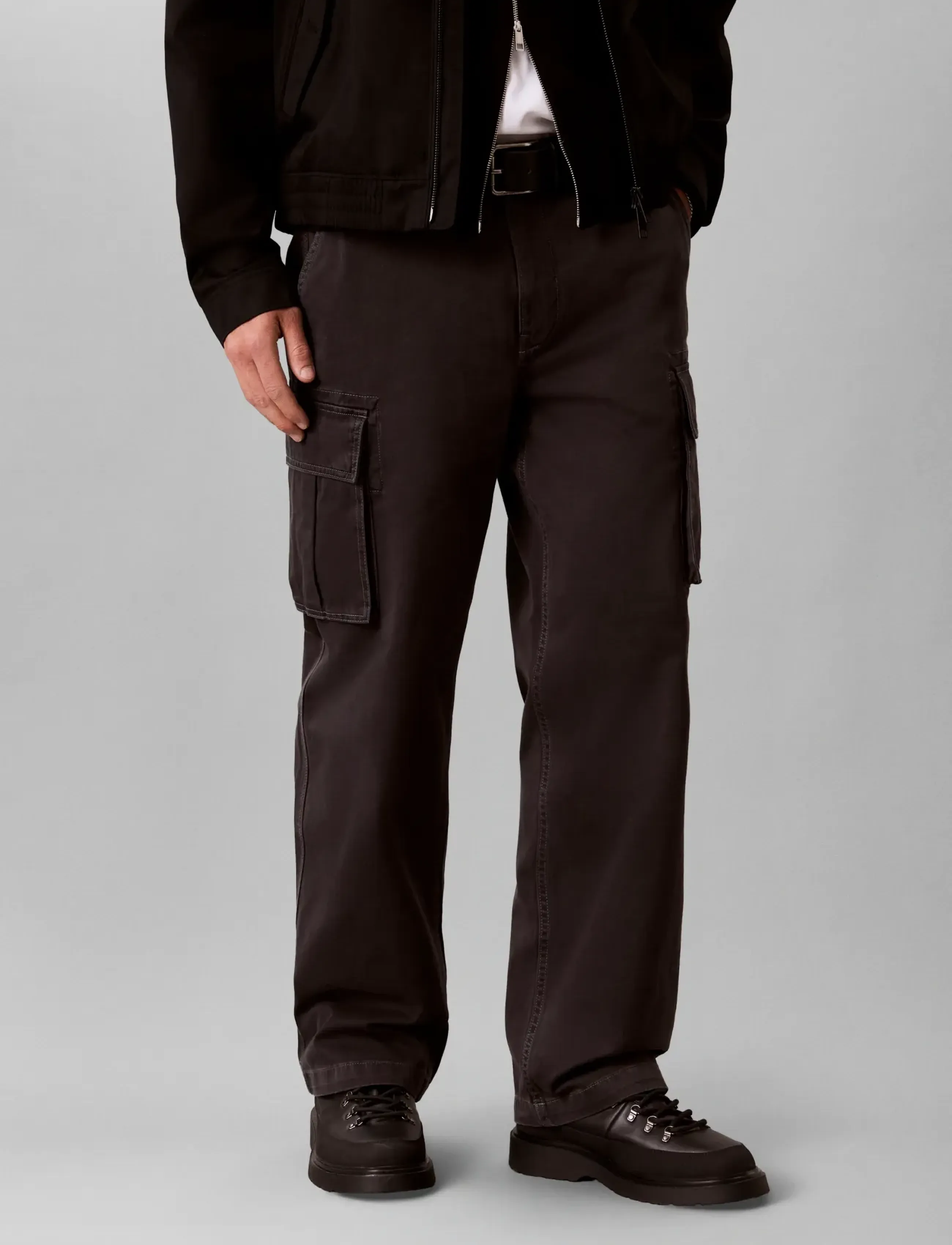 Calvin Klein Jeans - BAGGY UTILITY COTTON TWILL CARGO - volcanic ash - 3
